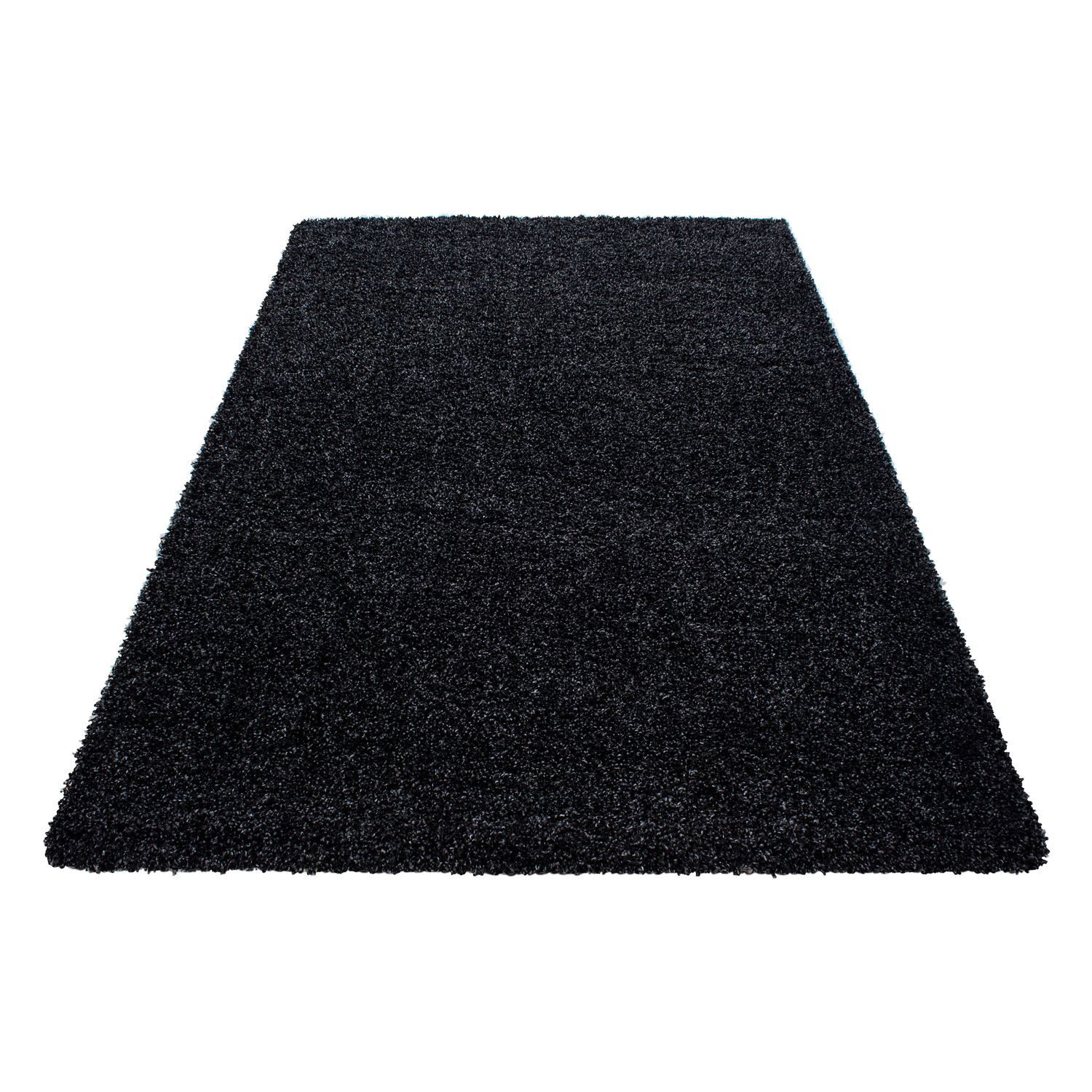 Teppich Boss Teppich Hochflor Teppich Lux Anthrazit, rechteckig, Höhe: 30 mm