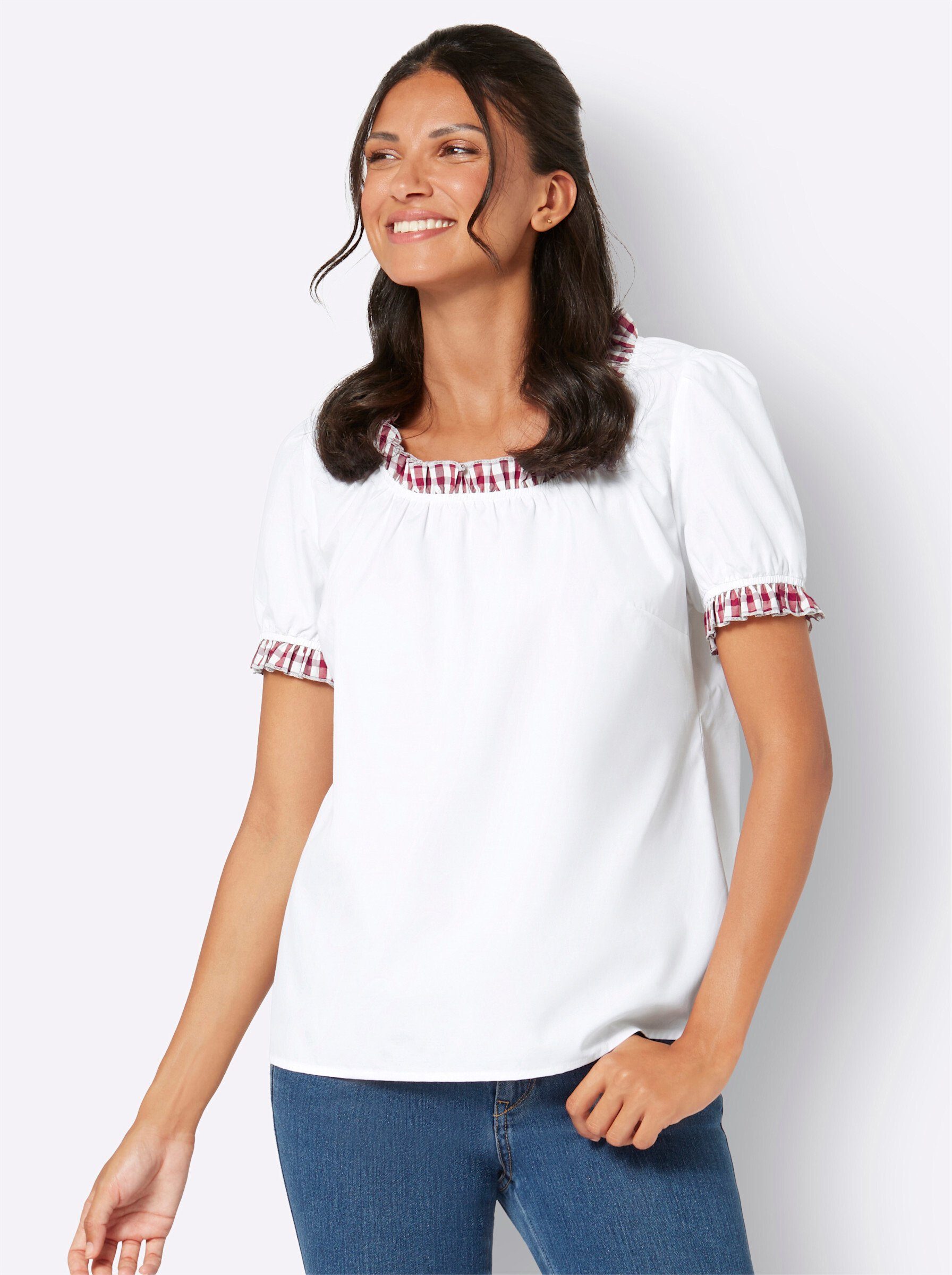Sieh an! Klassische Bluse Trachtenbluse günstig online kaufen