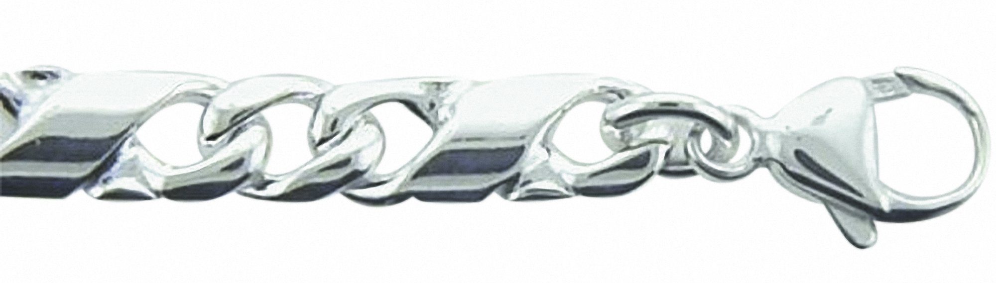 Silberarmband Damen 925 Silber Fantasie Armband 21 cm Ø 5,6 mm