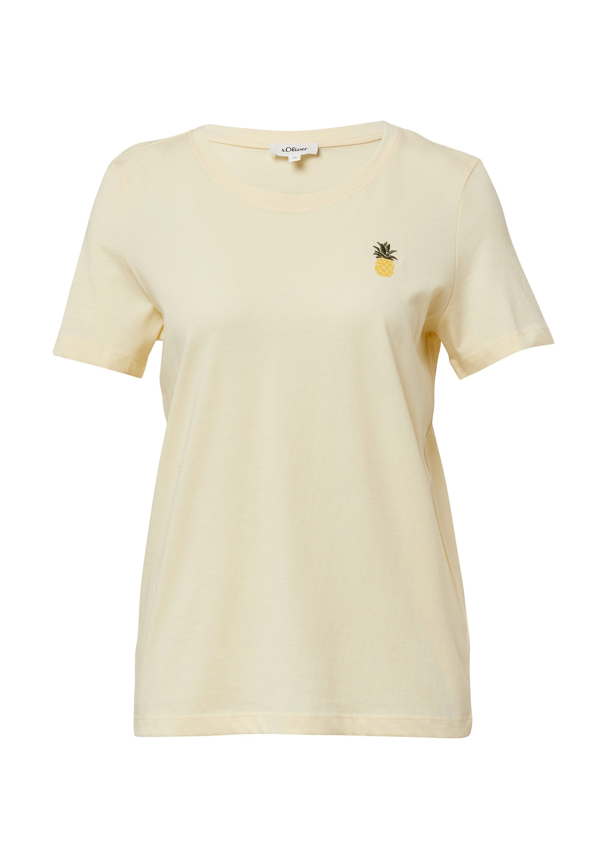 s.Oliver Kurzarmshirt T-Shirt Jersey-T-Shirt mit Stickerei günstig online kaufen