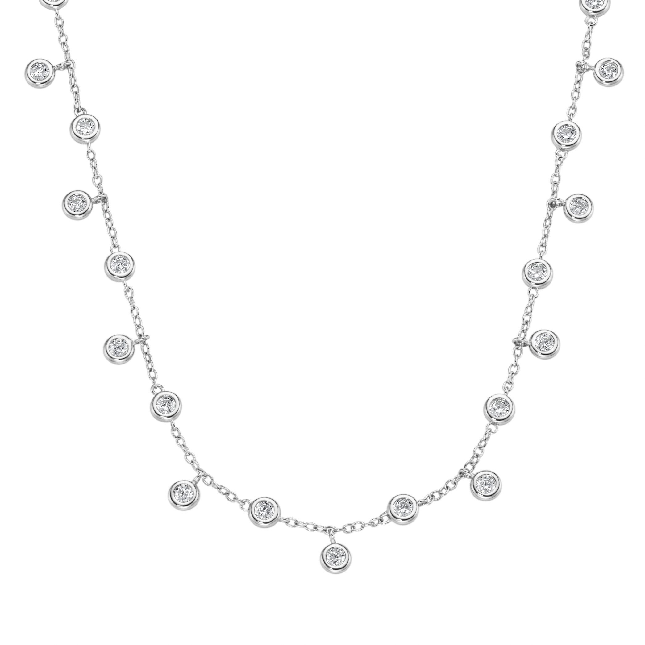 Smart Jewel Collier mit Zirkonia, Silber 925