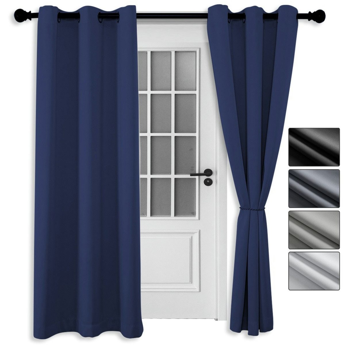 Simloveve Vorhang Шторы Wärmeisolierende Schlafzimmer Blackout Curtain Lärmschutz, Ösen (2 St), blickdicht, Polyester, Höhe 145/175/225/245cm,2er-set Thermovorhang Verdunkelung Super Dicke