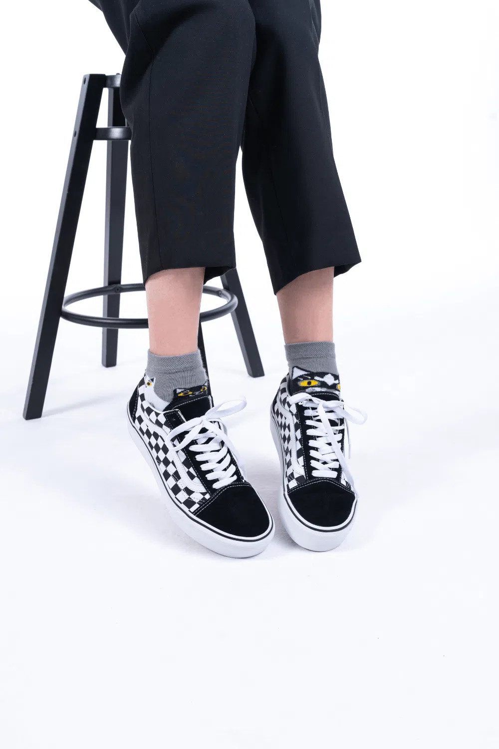 Many Mornings Sneakersocken Many Mornings Quarters Black Cat (1 Paar, 1-Paar, 1 Paar) immer ein dismatching Paar – Bild 2 von 2