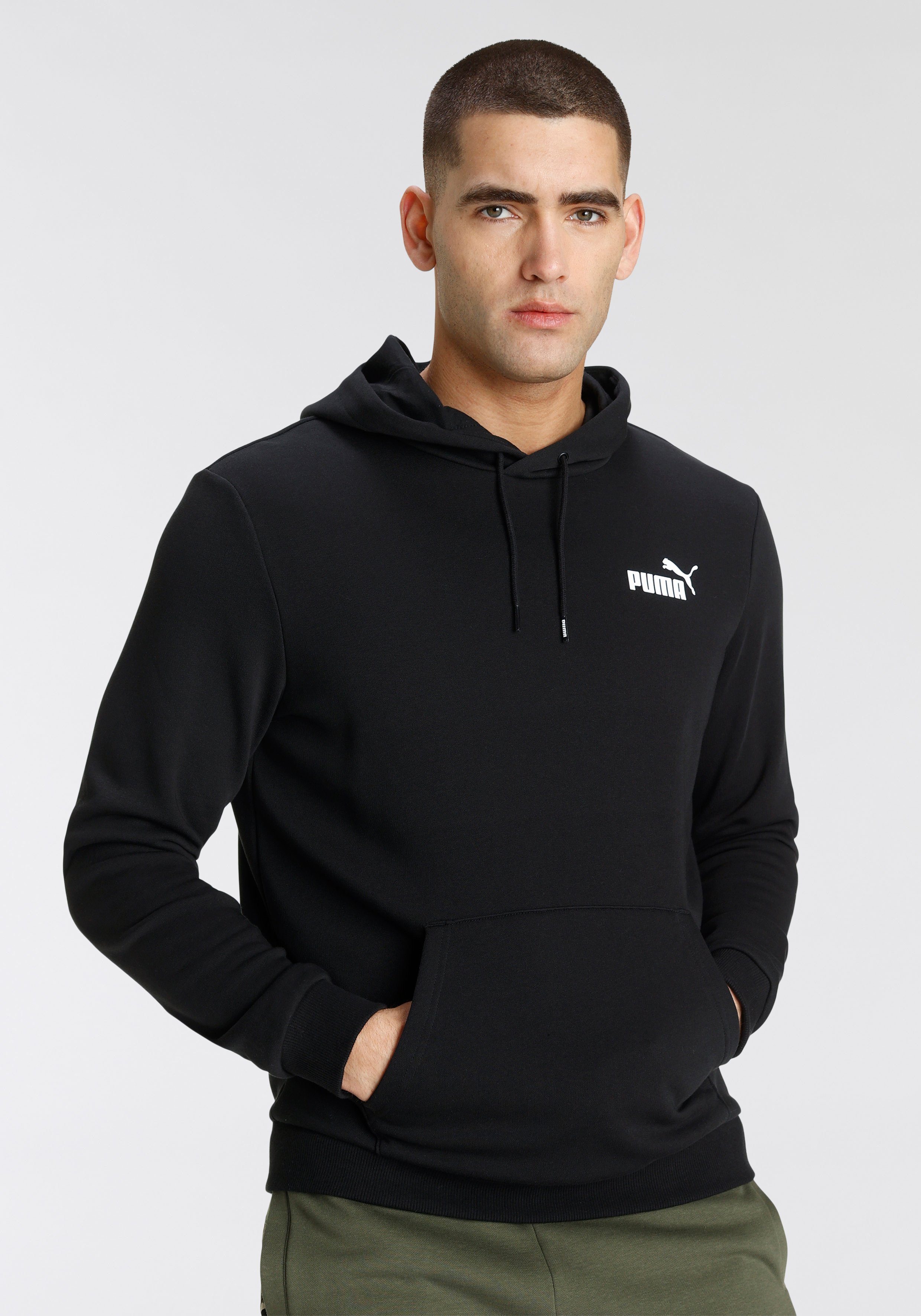 Kapuzensweatshirt ESS Black PUMA HOODIE LOGO TR SMALL