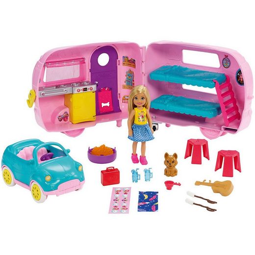 Mattel® Anziehpuppe »Barbie Chelsea Camper Spielset mit Puppe (blond)«