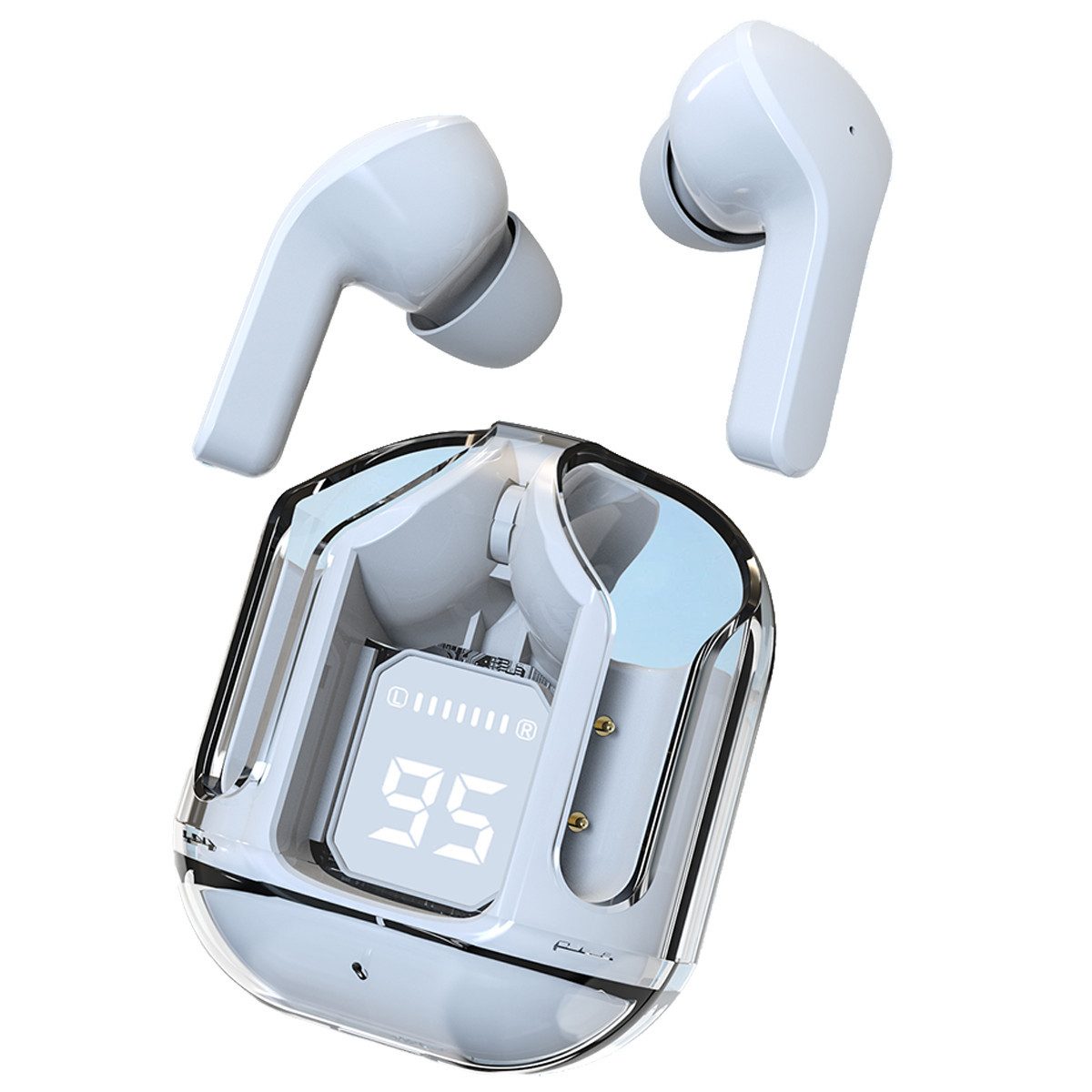 KINSI Bluetooth-Kopfhörer, In-Ear-Kopfhörer, kabellos, Geräuschunterdrückung Bluetooth-Kopfhörer (Stereo Sound, Touchsteuerung, Lange Akkulaufzeit)