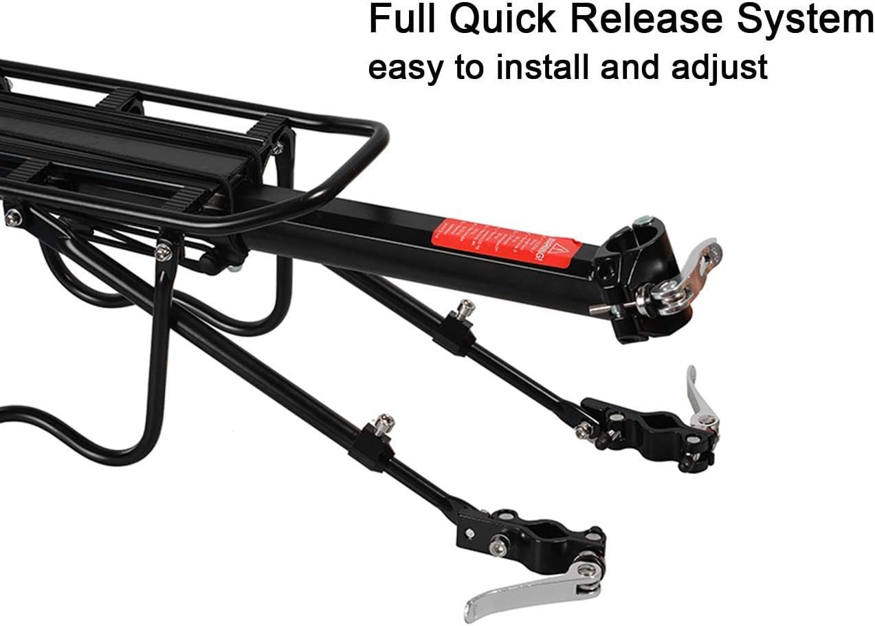 ROCKBROS Fahrrad-Gepäckträger Mountainbike Gepäckträger Schnellspanner mit Reflektor 24-29 Zoll, mit/ohne Schutzblech, Aluminiumlegierung