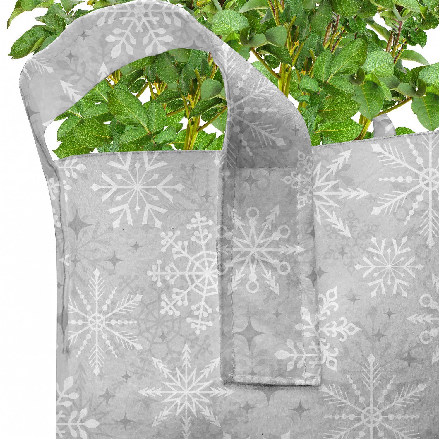 Schnee Pflanzkübel mit Abakuhaus hochleistungsfähig Stofftöpfe Weihnachten Griffen Pflanzen, für