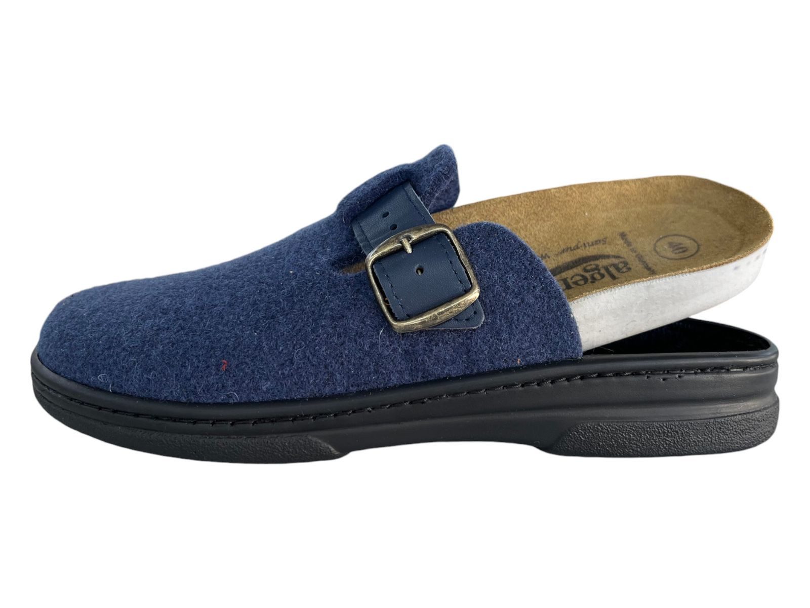 algemare Algemare Herren Filz Pantoffel 8635-8186 blau Hausschuh