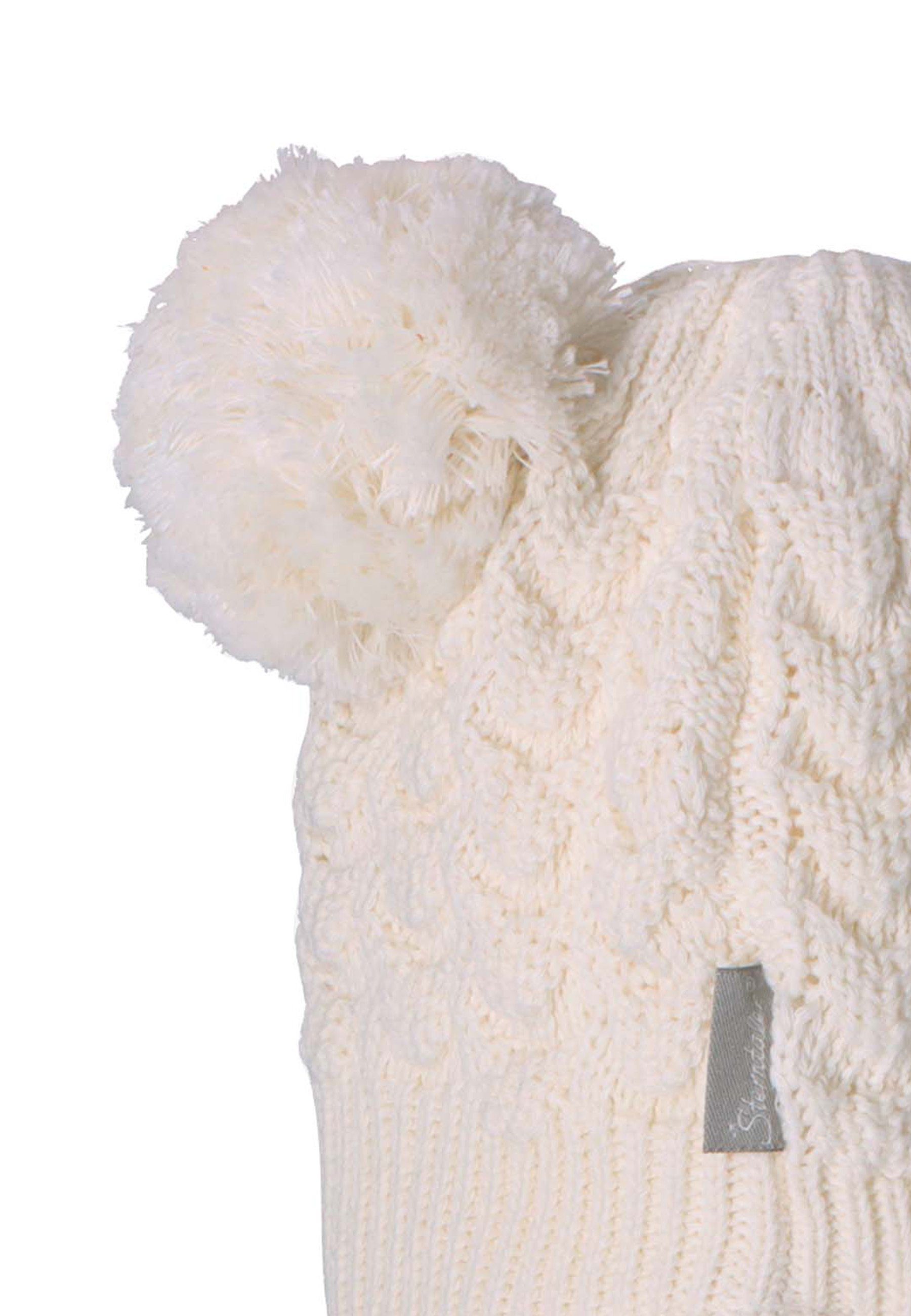 Sterntaler® Strickmütze Bommelmütze Struktur (1-St) – Bild 5 von 5