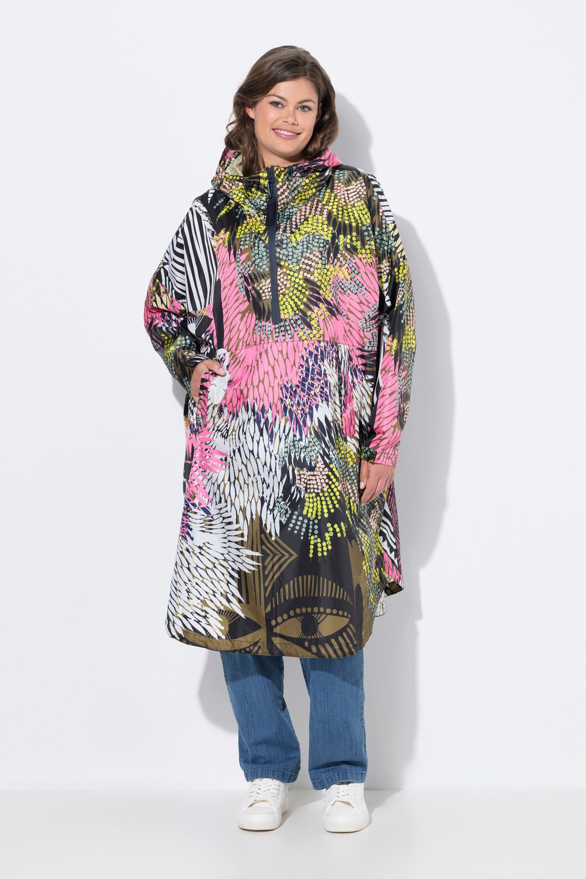 Laurasøn Funktionsjacke Funktions-Regencape Unisex Print Kapuze günstig online kaufen