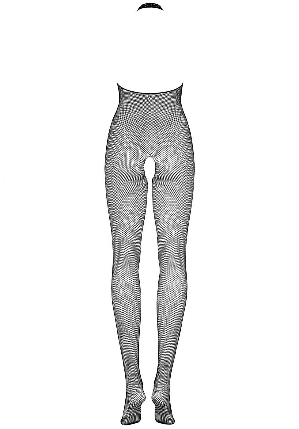 Obsessive Bodystocking Netz-Bodystocking Brustfrei und ouvert - schwarz (1 St) transparent