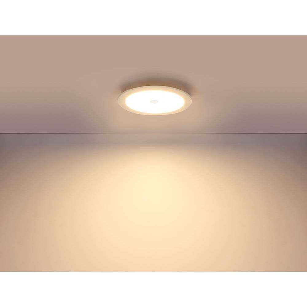 etc-shop LED Einbaustrahler, Opal Zimmer fest verbaut, Leuchte LED Bade Weiß LED-Leuchtmittel Einbau Sensor Lampe Aluminium Warmweiß