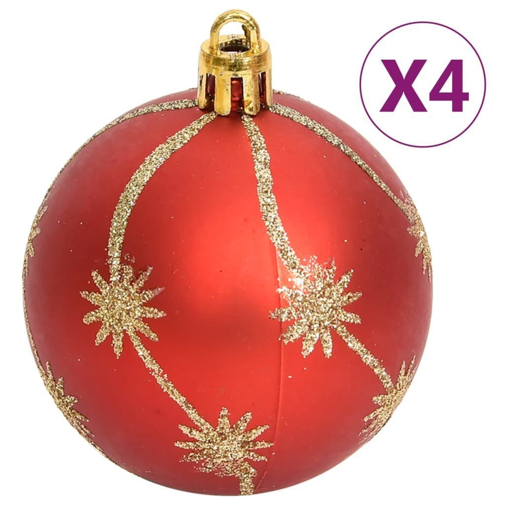 Gold rot vidaXL 108-tlg Christbaumschmuck Weihnachtsbaumkugeln Weihnachtskugel-Set Christbaumkugeln