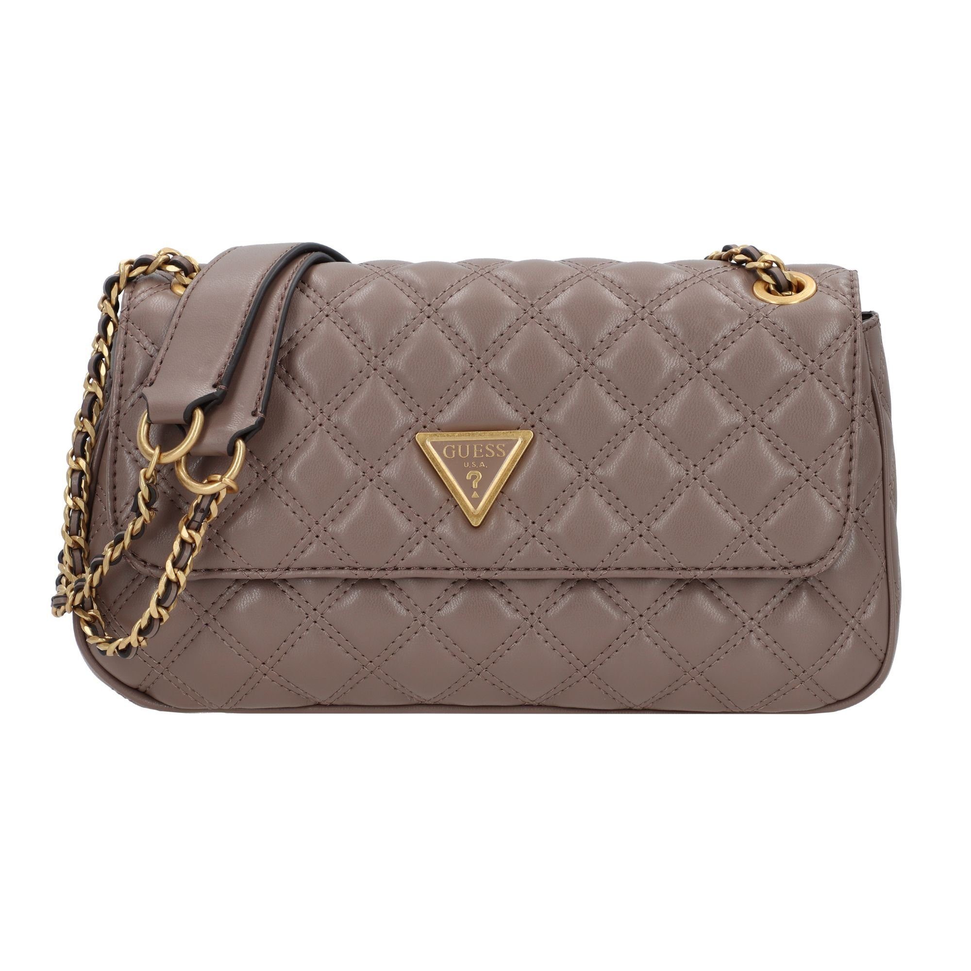 Guess Schultertasche Giully, Polyurethan taupe dark