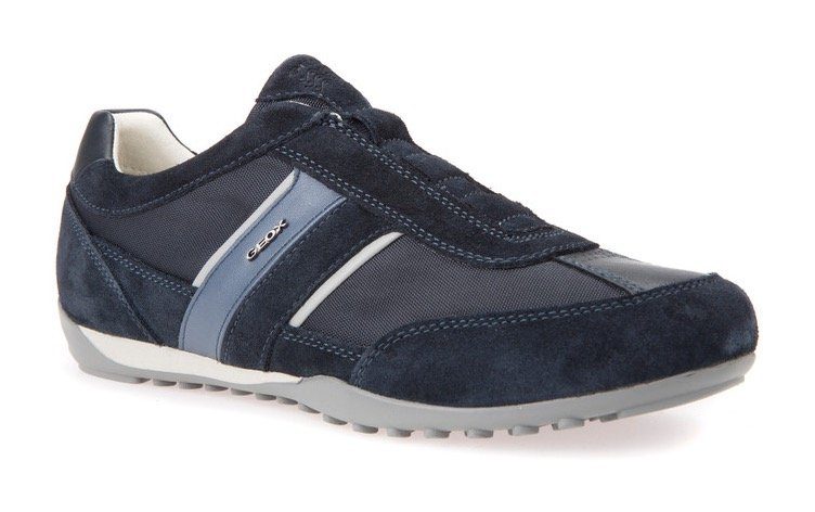 Geox U WELLS A Sneaker mit Streifen an der Seite, Freizeitschuh, Halbschuh, Schnürschuh