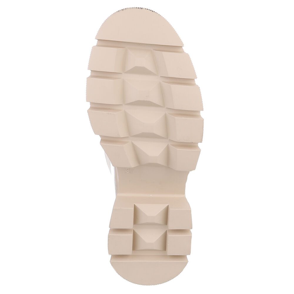 Ital-Design Trendige Damen Stiefel mit hohem Schaft und Komfort Plateaustiefel (90542762) Blockabsatz Stiefel in Beige