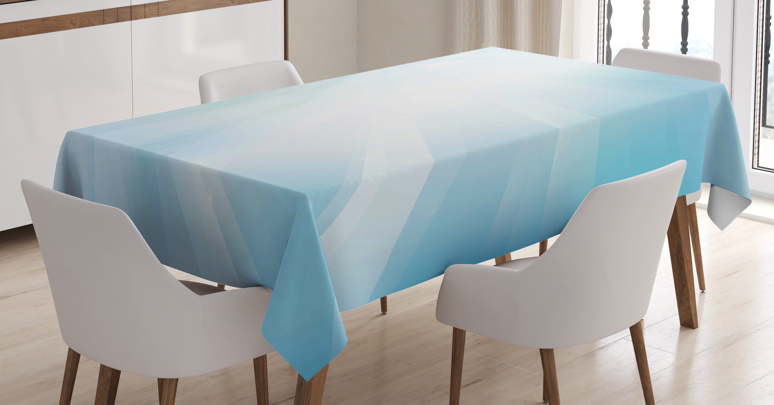 Abakuhaus Tischdecke Farbfest Waschbar Für den Außen Bereich geeignet Klare Farben, Blau Abstrakt Ray Fantasie weiche Kunst | Tischdecken