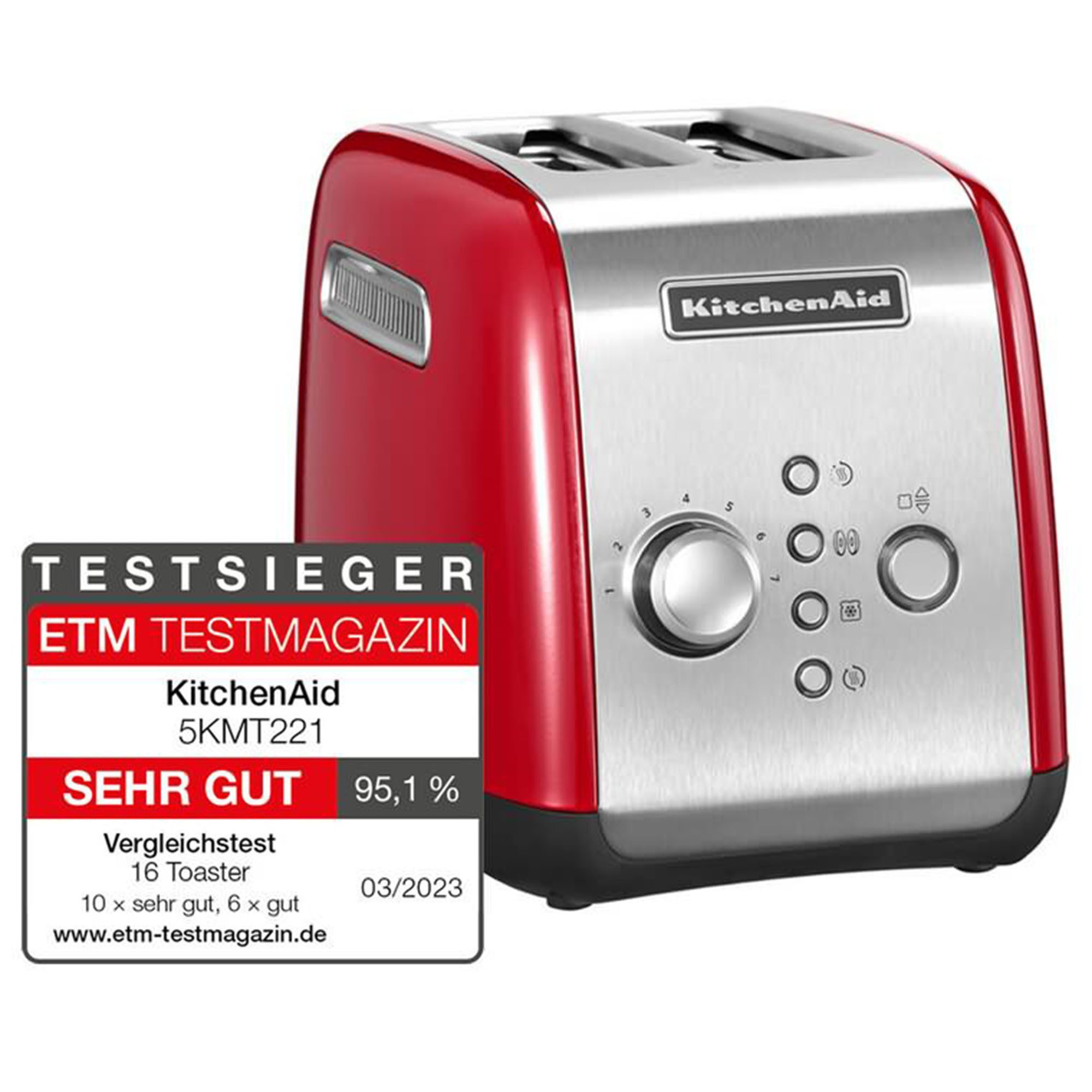 KitchenAid Toaster KitchenAid 2-Scheiben Toaster 5KMT221EER - EMPIRE ROT