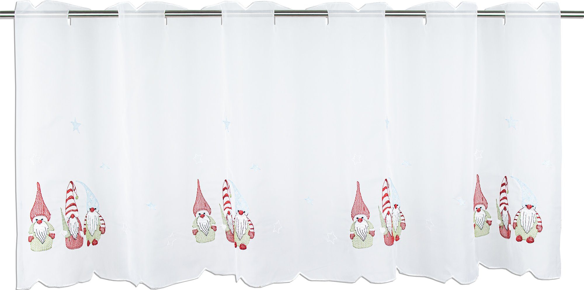 EXPERIENCE Scheibengardine Scheibengardine Weihnachten Wichtel 2571 Weiß Gr günstig online kaufen