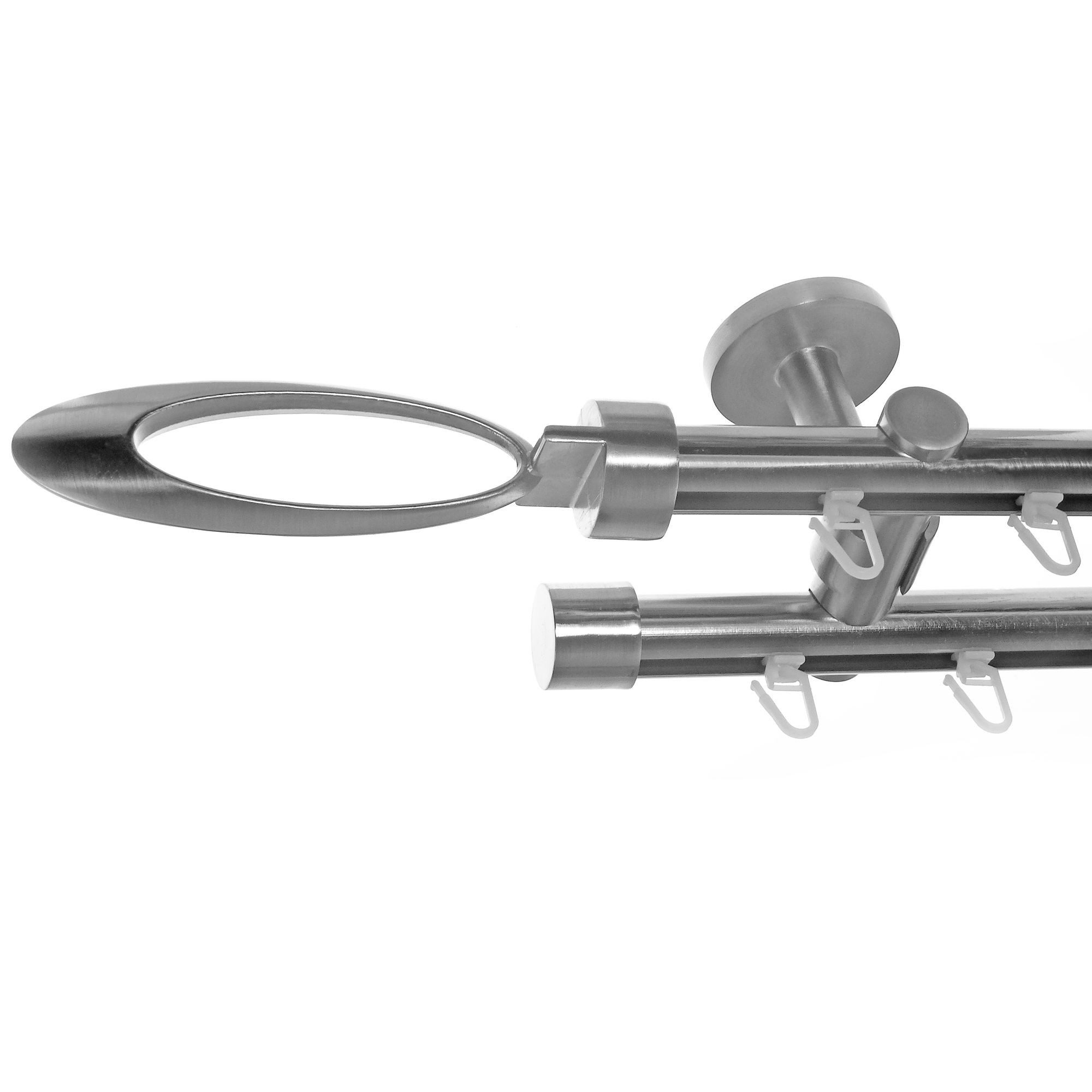 BASIT Gardinenstange Innenlauf Edelstahloptik 20mm mit günstig online kaufen