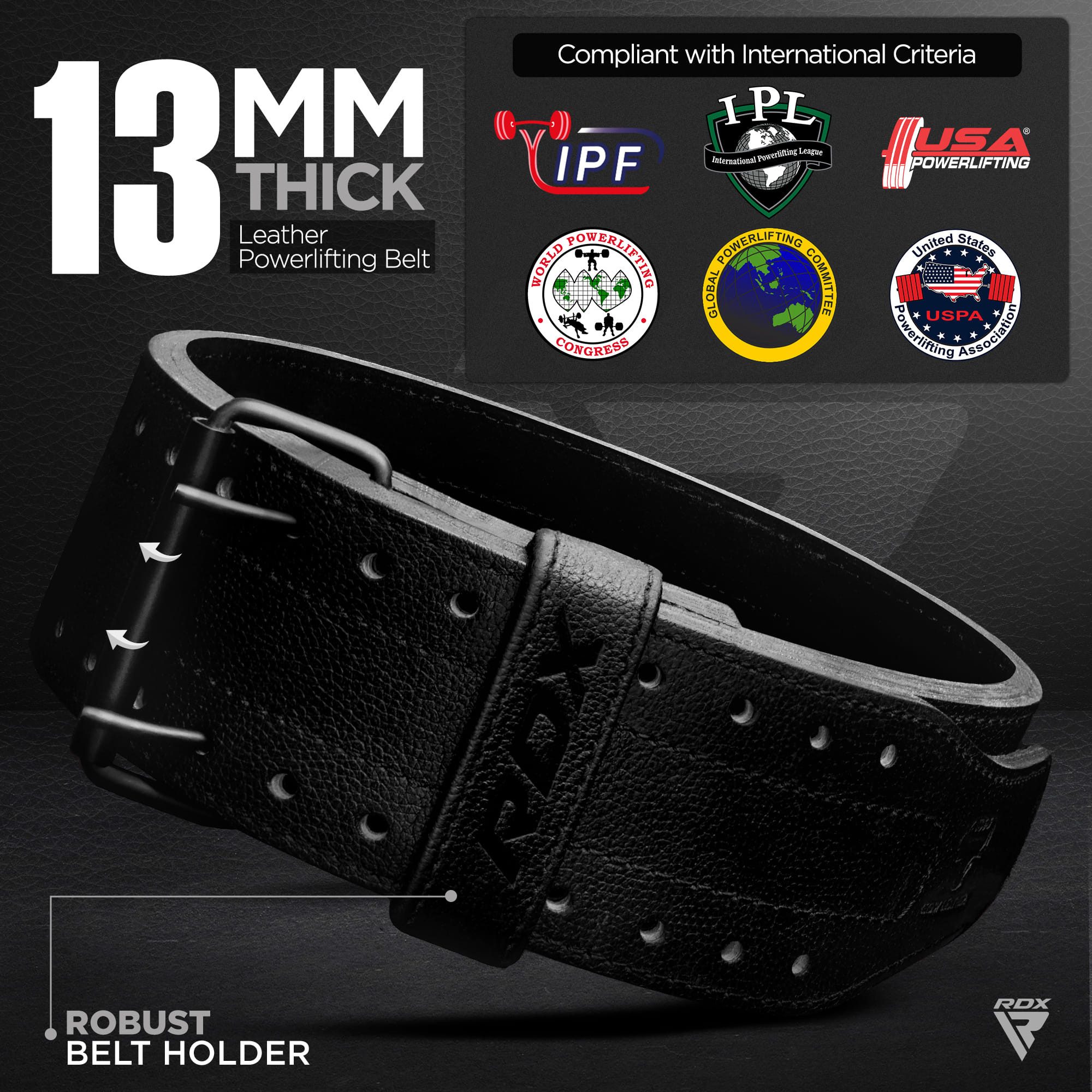 RDX Sports Rückenbandage RDX RD 13 mm Gewichtheber- und Powerlifting-Gürtel