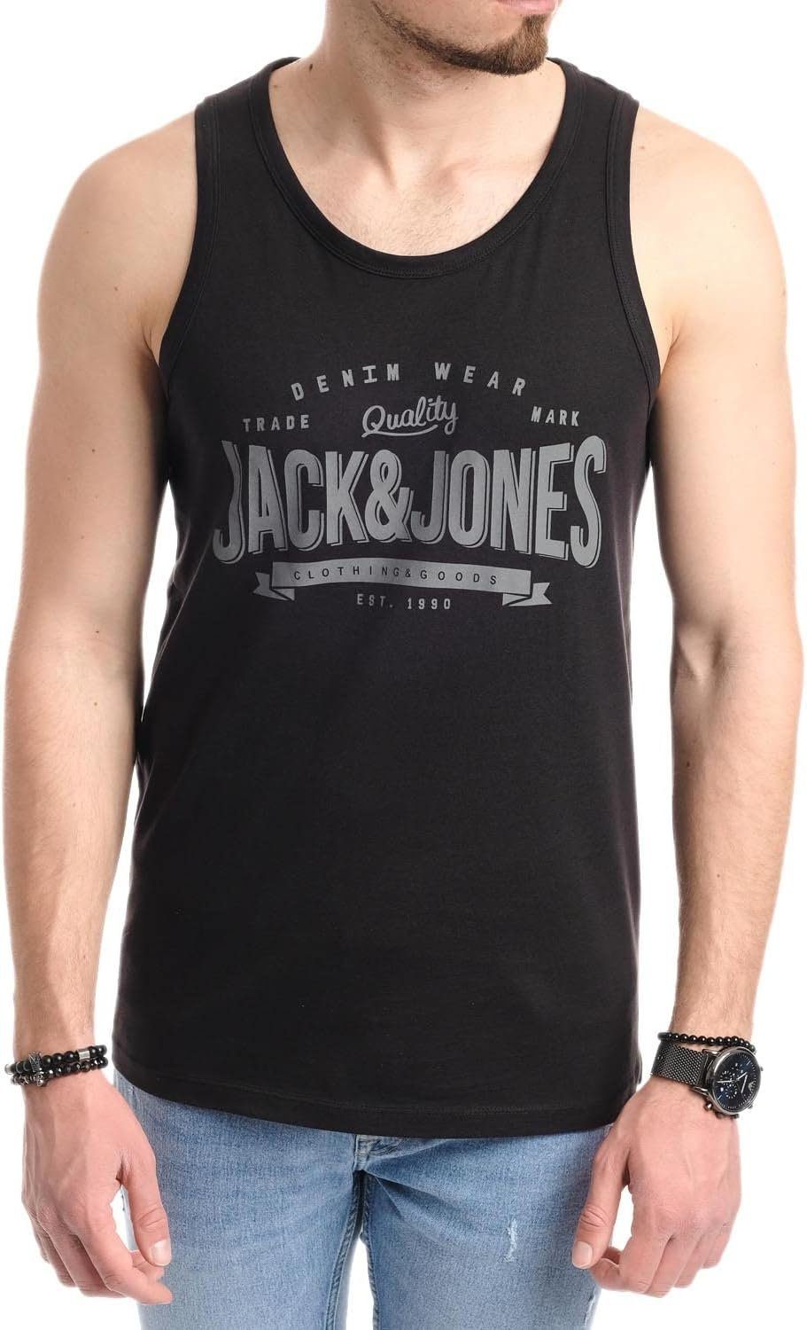 Jack & Jones Tanktop Bedrucktes Shirt aus Baumwolle (2er-Pack) mit Print – Bild 2 von 5