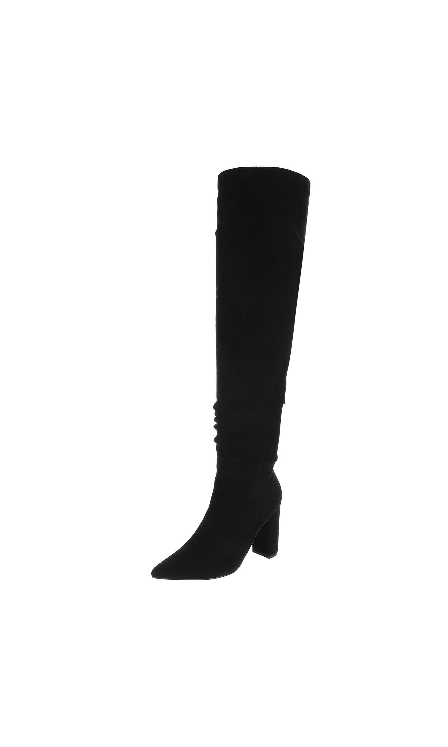Ital-Design Damen Abendschuhe Party & Clubwear Overkneestiefel (85135682) Blockabsatz High-Heel Stiefel in Schwarz