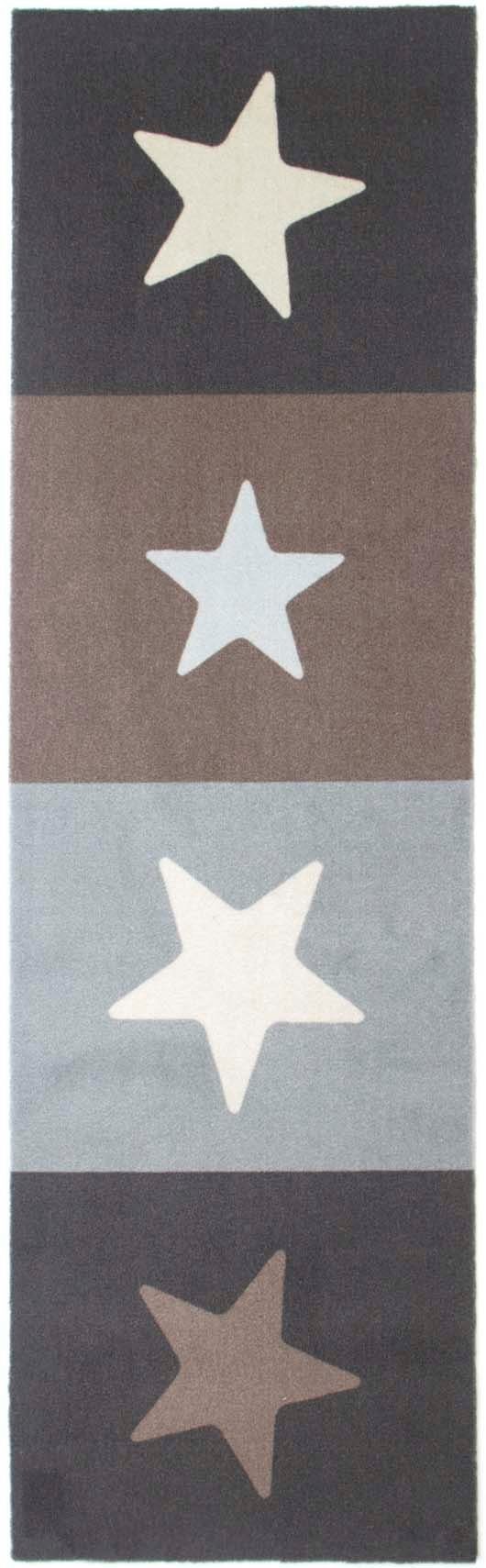 Küchenläufer STARS, Primaflor-Ideen in Textil, rechteckig, Höhe: 6,5 mm, Motiv Sterne, rutschhemmend, waschbar, Küche | Läufer