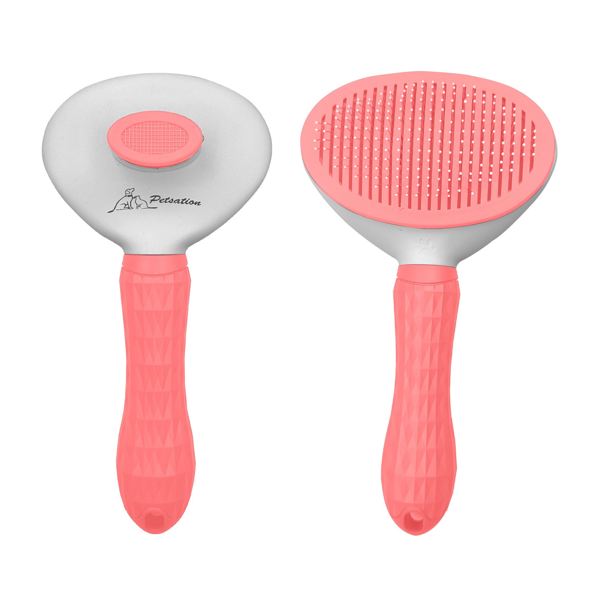 Petsation Fellbürste Petsation Selbstreinigende Haustierbürste Katze Hunde und Haustiere