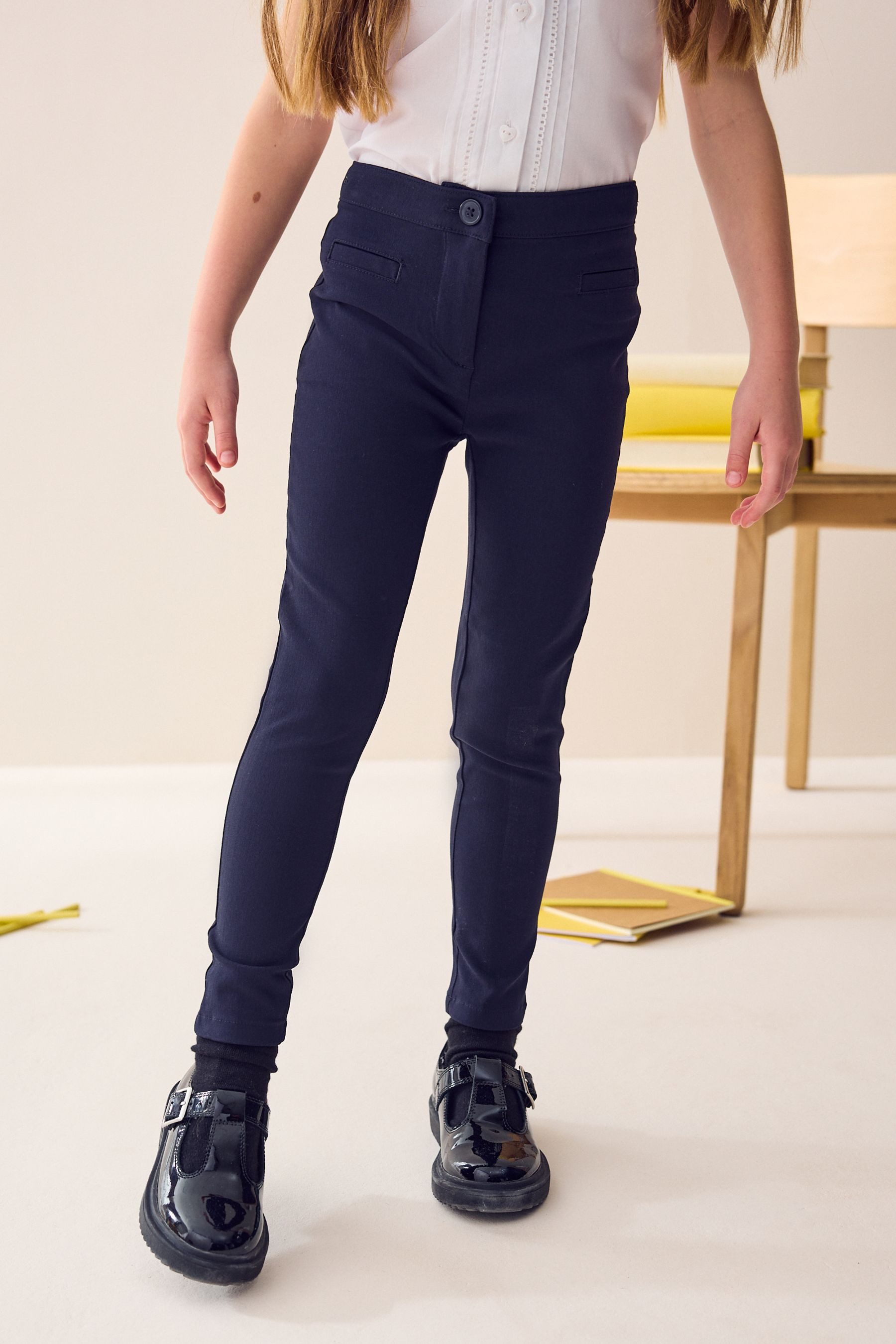 Skihose Längere Skinny Fit Stretchhose für die Schule