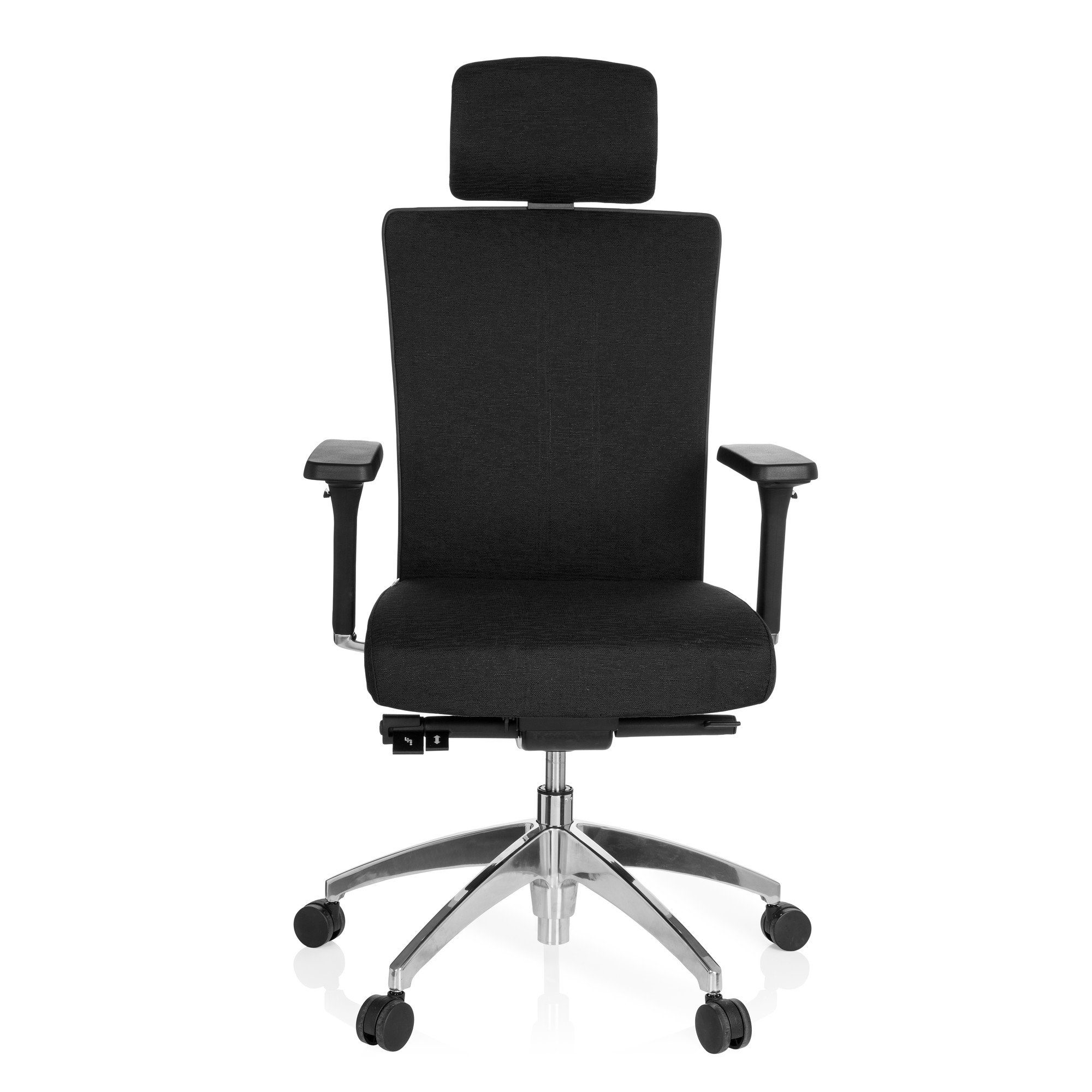 hjh OFFICE Drehstuhl Profi Bürostuhl ASTRA LUX Stoff (1 St), Schreibtischstuhl ergonomisch Schwarz | Drehstühle