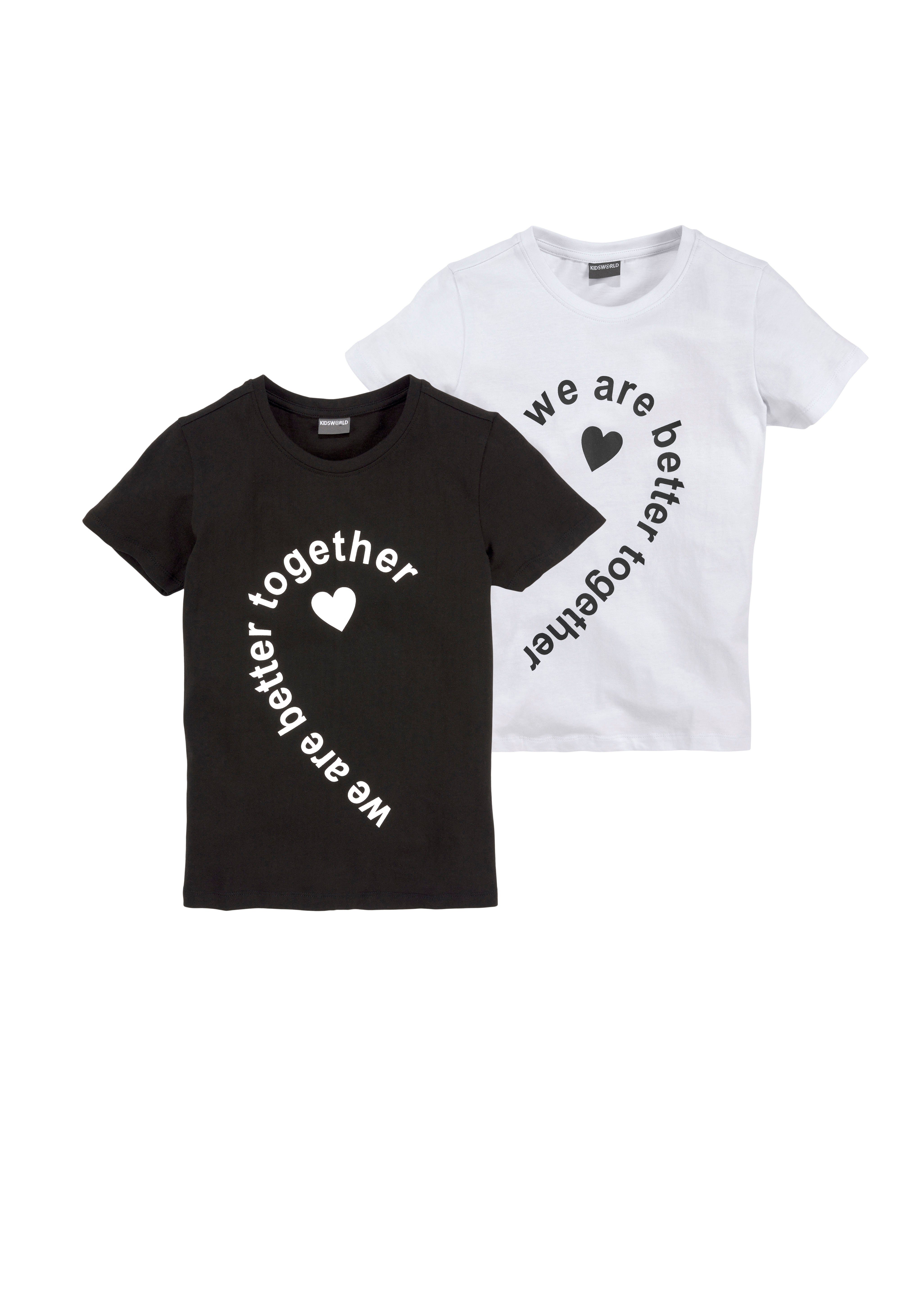 KIDSWORLD T-Shirt we are better together (Packung, 2-tlg) Basic Form | T-Shirts