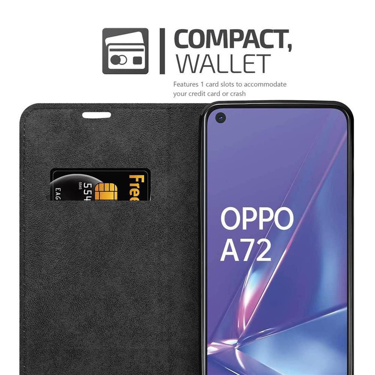 Cadorabo Handyhülle für Oppo A52 Hülle Oppo A52, Hülle Schutzhülle mit Standfunktion, Magnetverschluss und Kartenfach