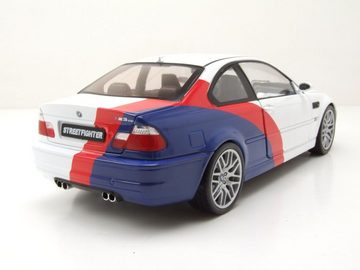 Solido Modellauto BMW M3 E46 Streetfighter 2000 weiß blau rot Modellauto 1:18 Solido, Maßstab 1:18