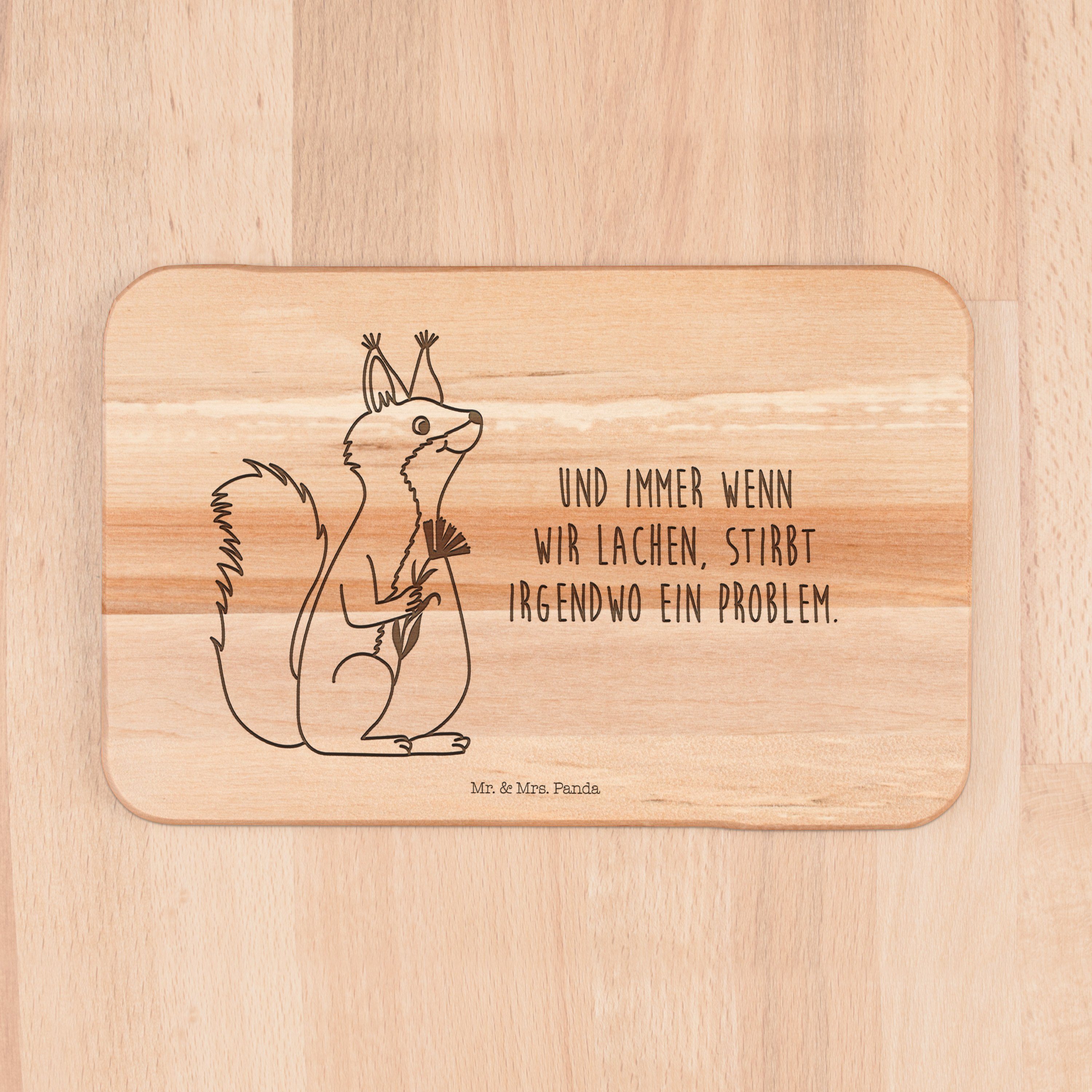 Mr. & Mrs. Panda Frühstücksbrett »Eichhörnchen Blume Transparent