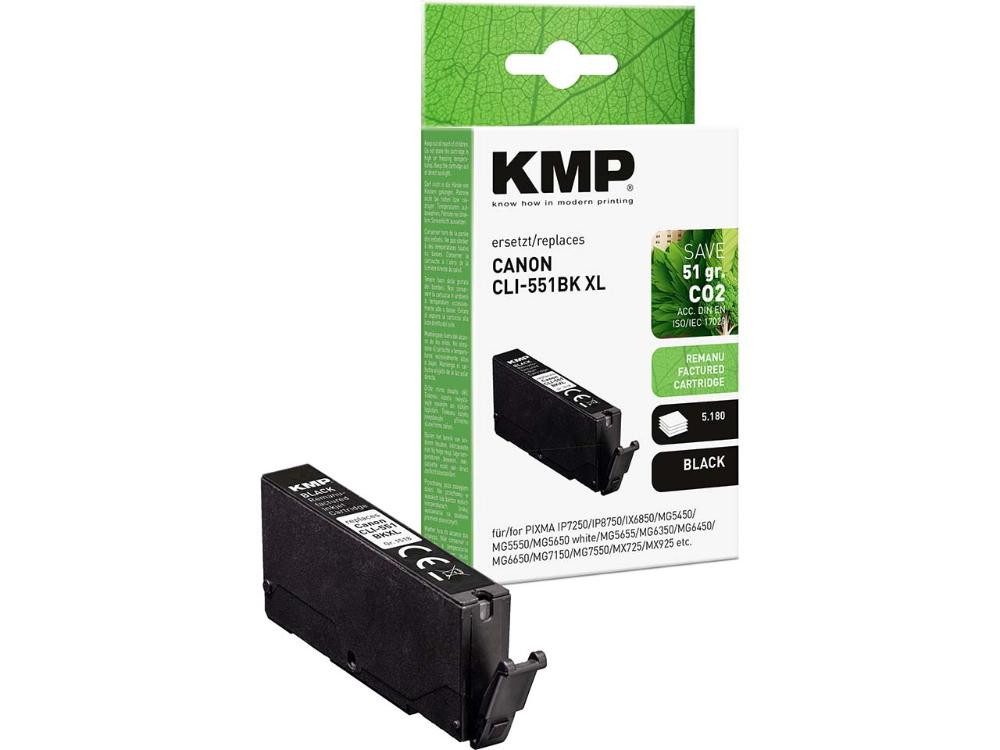 KMP KMP Tintenpatrone ersetzt Canon CLI-551BK XL schwa Tintenpatrone