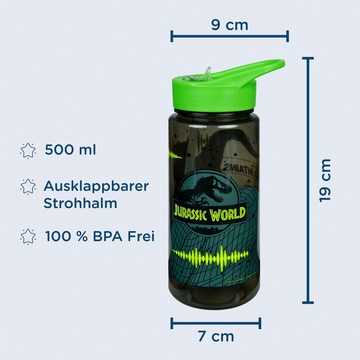 Scooli Lunchbox Brotzeitdose & Trinkflasche, Jurassic World, Kunststoff, (Set, 2-tlg), mit Trinkflasche