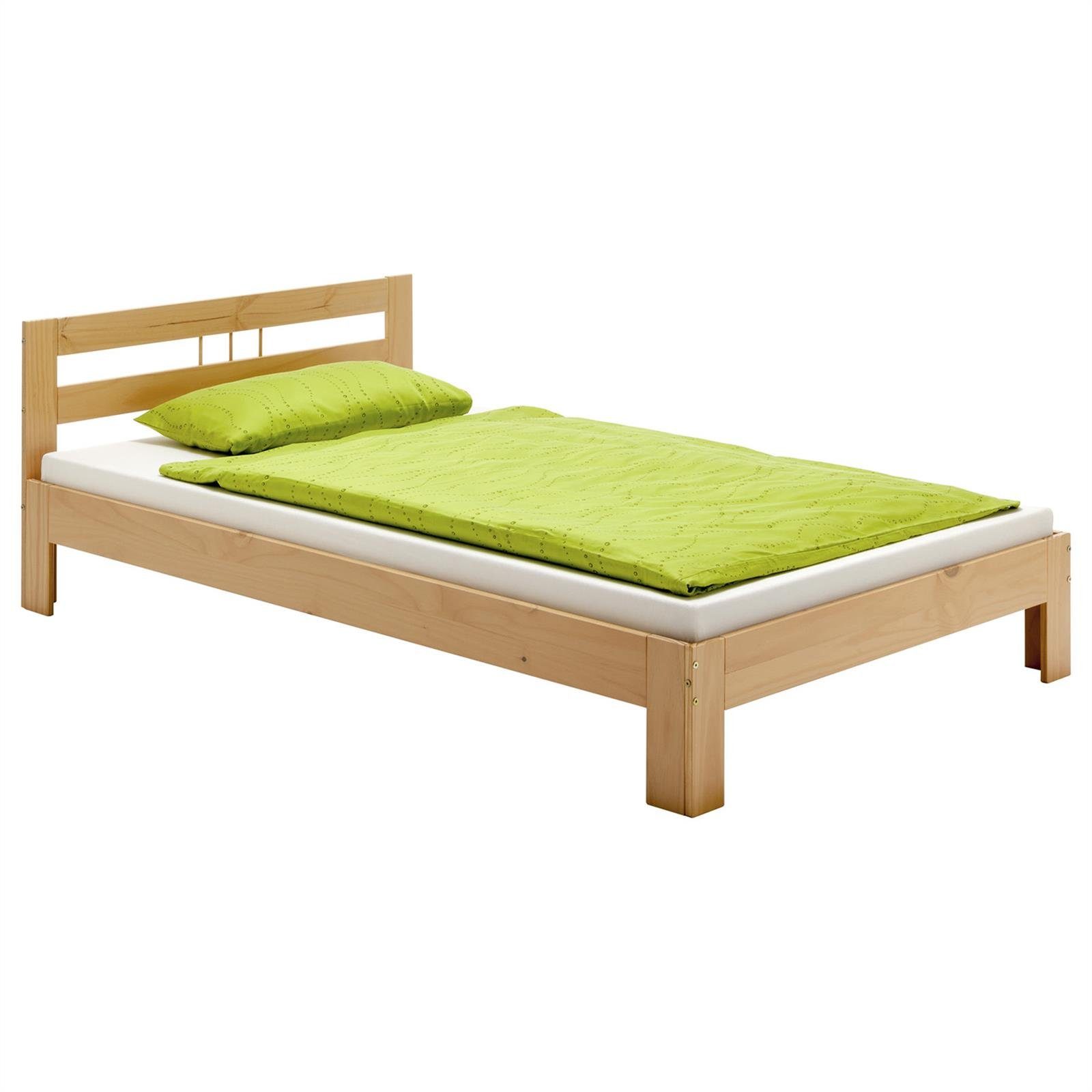 cm Kiefer 200 IDIMEX Holzbett Einzelbett buchefa 100 Bett Massivholzbett in x Massivholzbett buchefarben THEO,