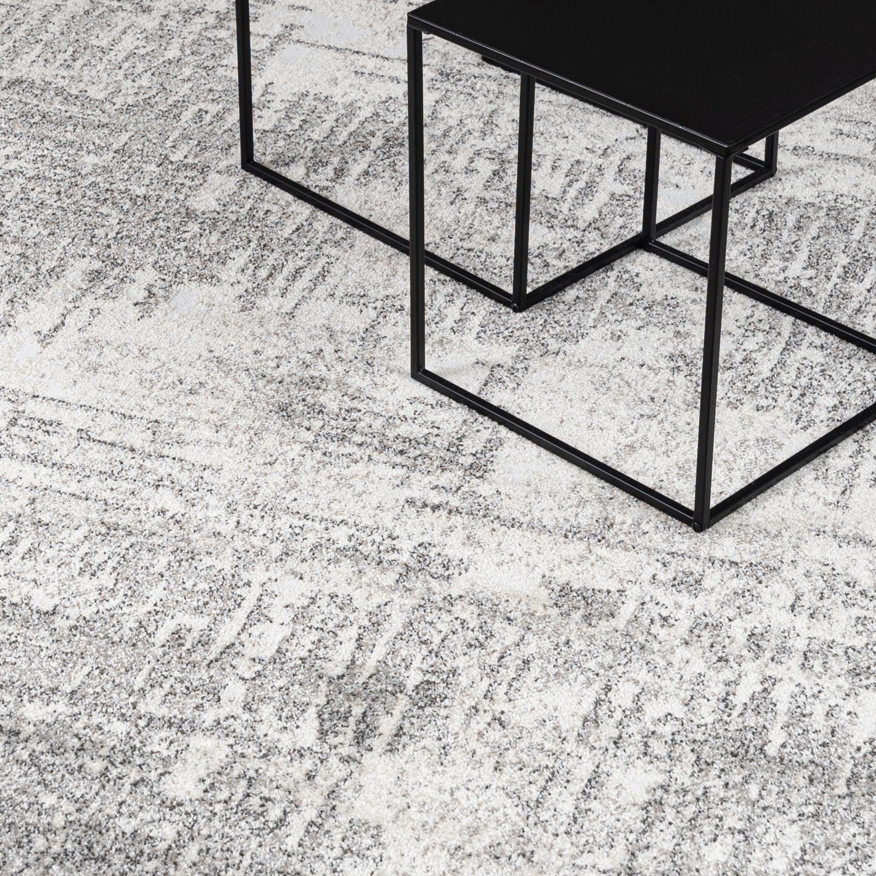 Mazovia Designteppich Modern Teppich für Wohnzimmer Abstrakt Muster, Creme, 80 x 150 cm, Abstrakt, Modern, Höhe 10 mm, Kurzflor