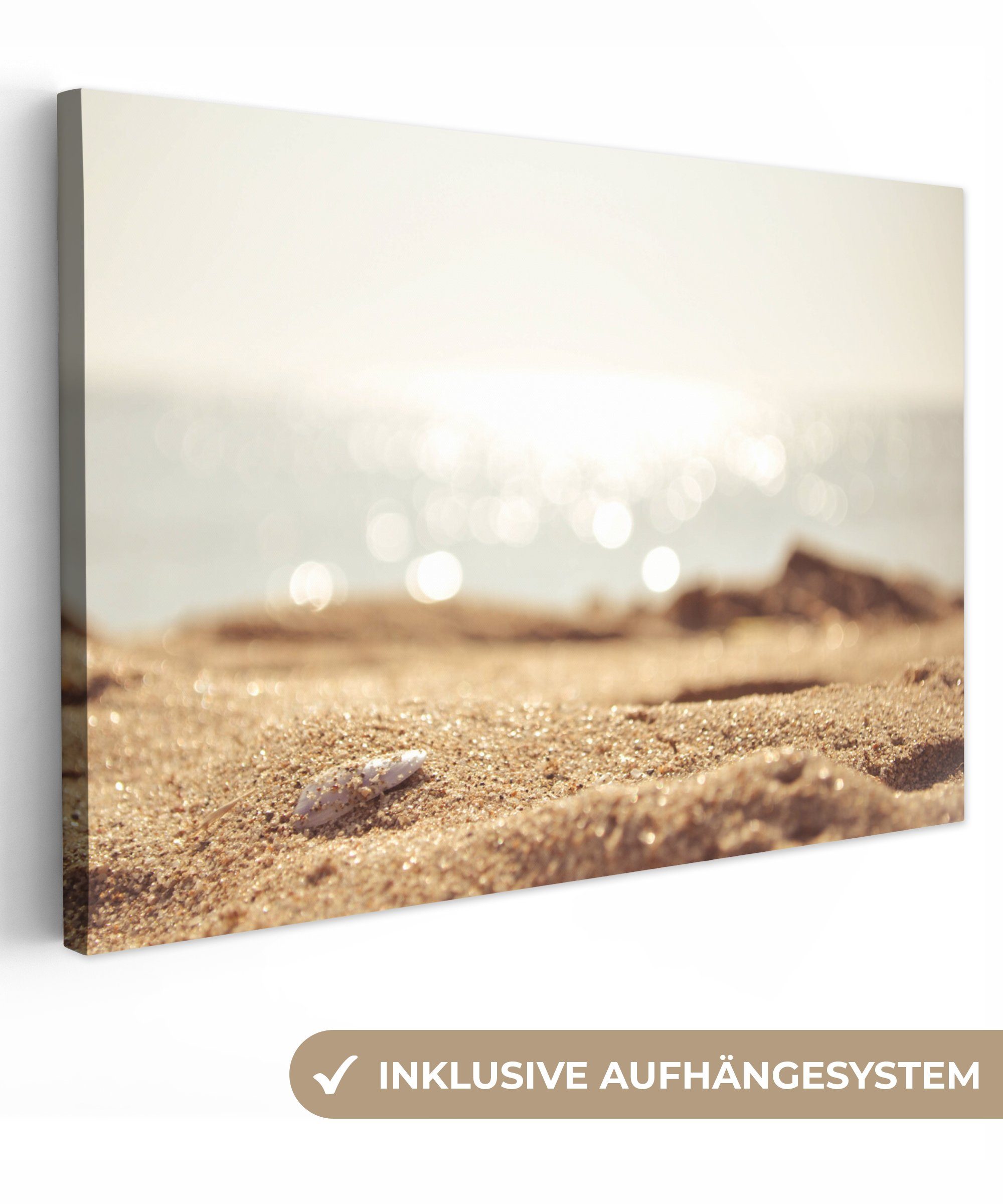 OneMillionCanvasses® Leinwandbild Strand - Sand - günstig online kaufen