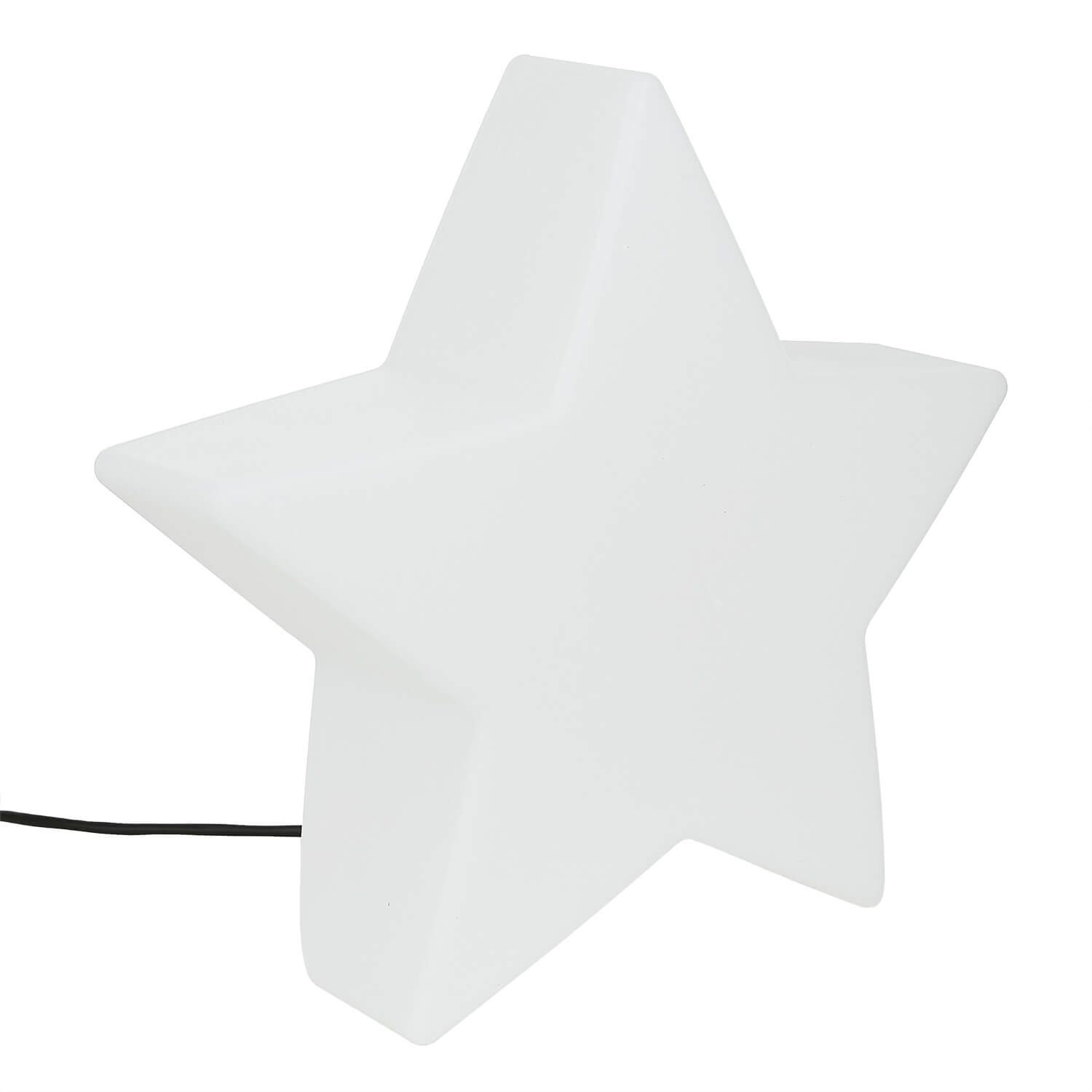 Licht-Erlebnisse Außen-Stehlampe STAR, ohne Leuchtmittel, Wegeleuchte Weiß Stern dekorativ E27 IP44 Modern Balkon
