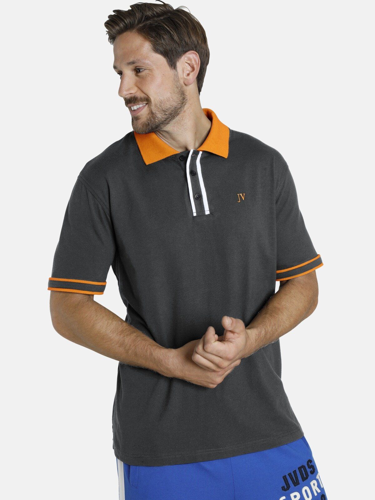 Jan Vanderstorm Poloshirt ISFRIED weiche Baumwolle, Comfort Fit