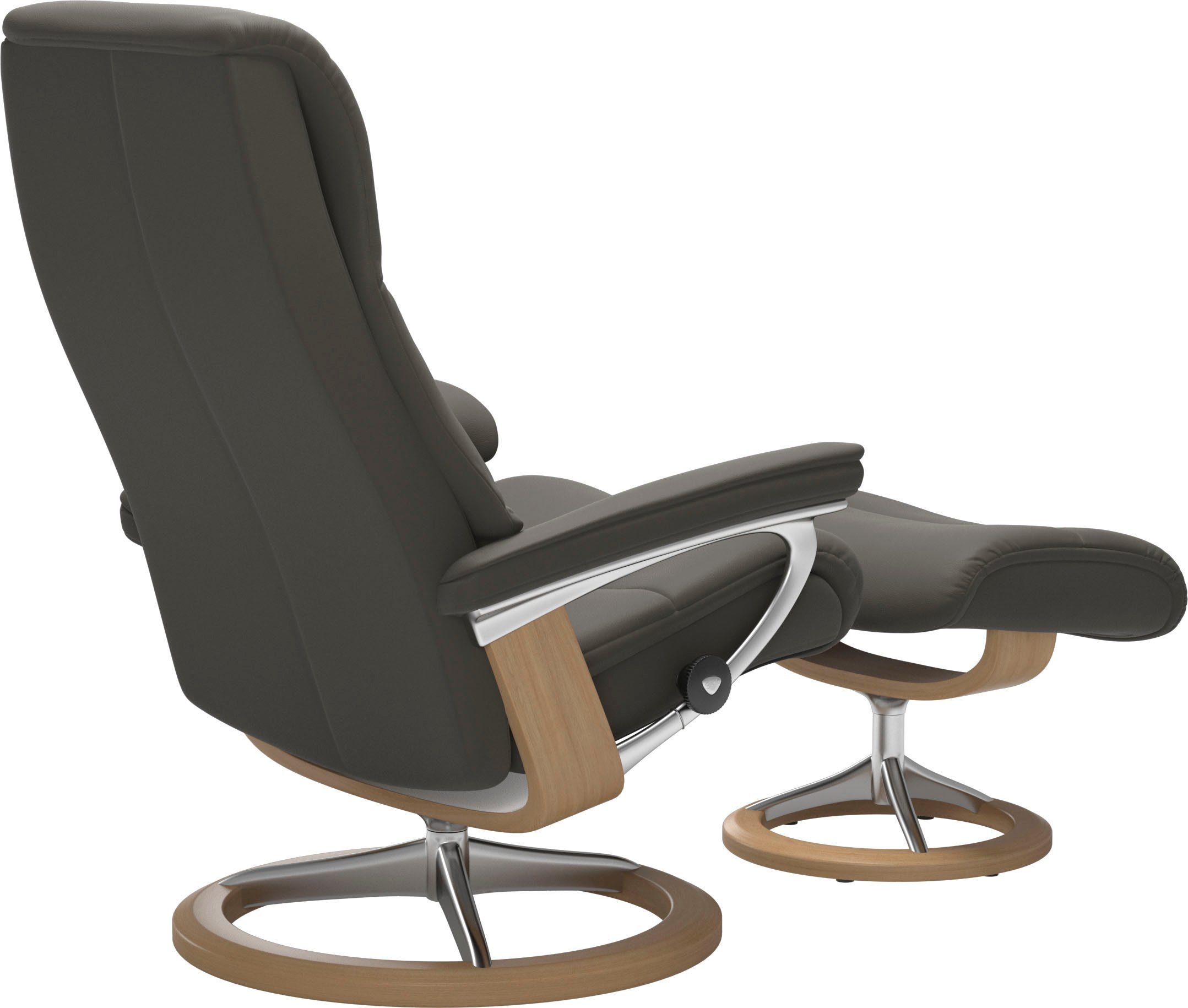 Base, Signature Relaxsessel mit Größe S,Gestell mit (Set, Eiche Relaxsessel Stressless® Hocker), View