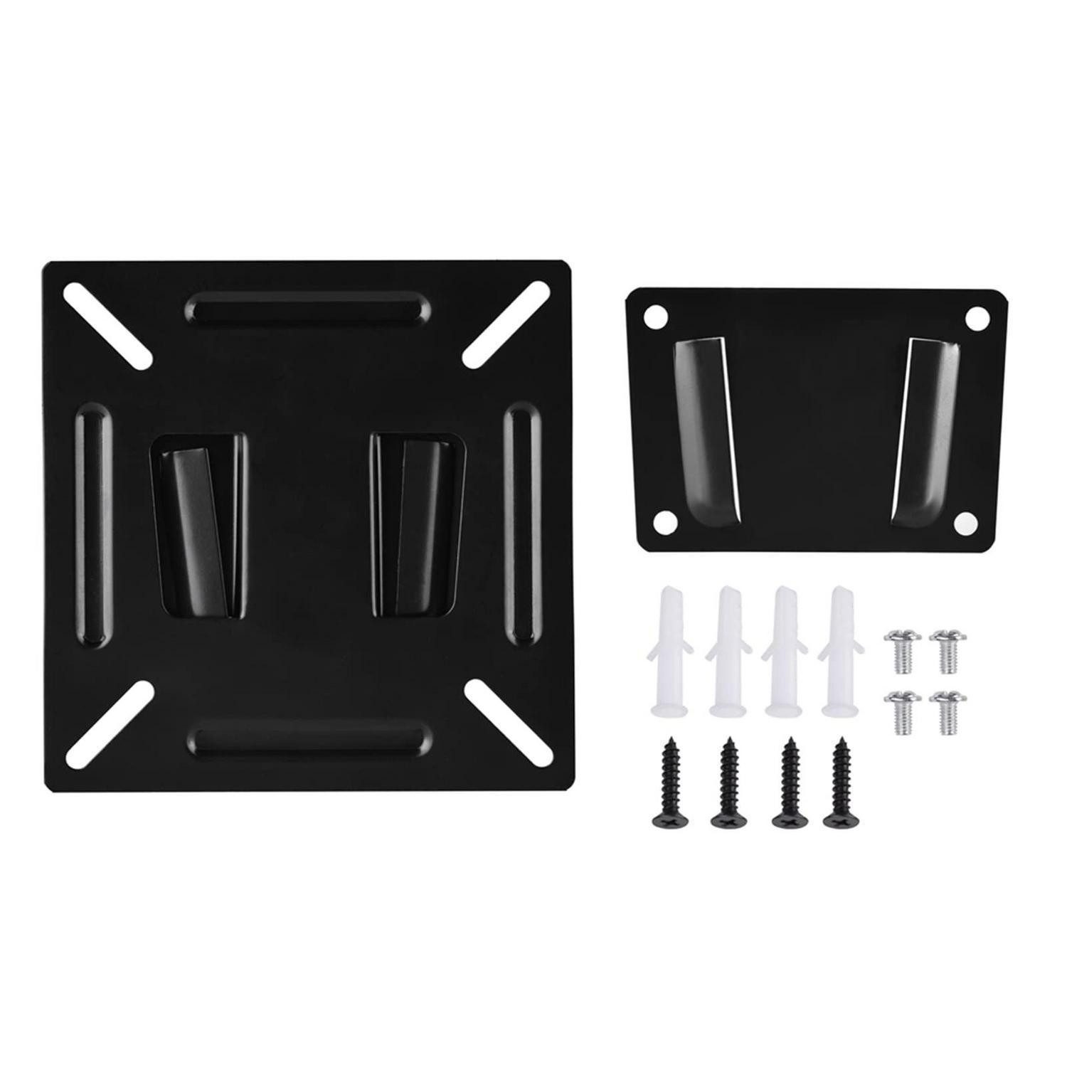 LuxusKollektion Monitor-Halterung Monitorhalterung Wand bis 24 Zoll Schwarz, (1-tlg)
