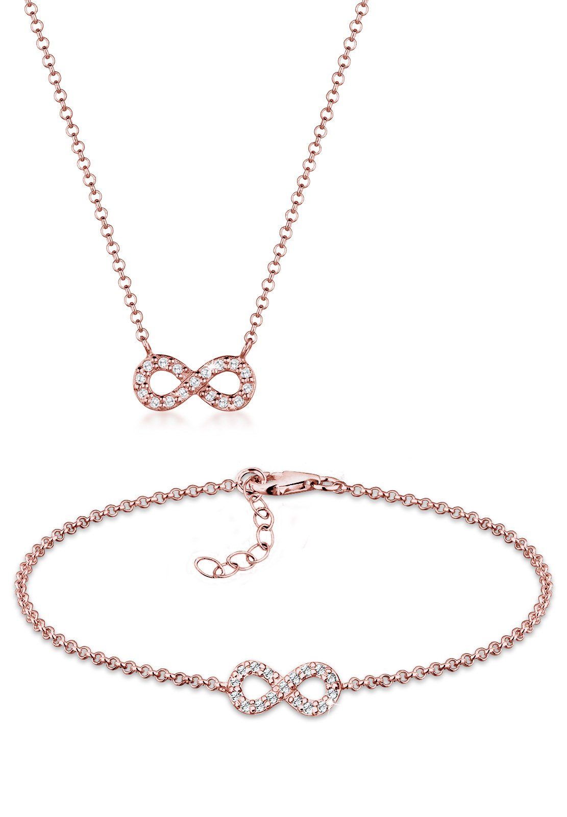 Elli Schmuckset »Infinity Swarovski® Kristalle 925 Silber« online kaufen OTTO