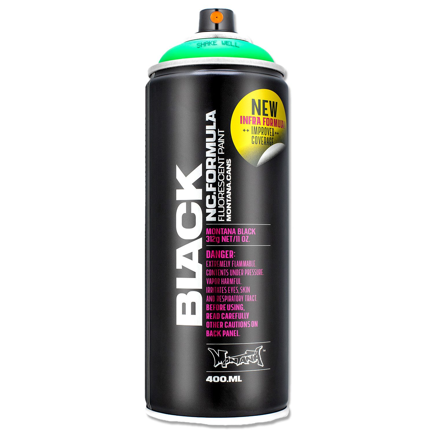 Montana Cans Sprühlack Sprühlack, Montana BLACK INFRA, Fluoreszierend, 400ml, Farbauswahl