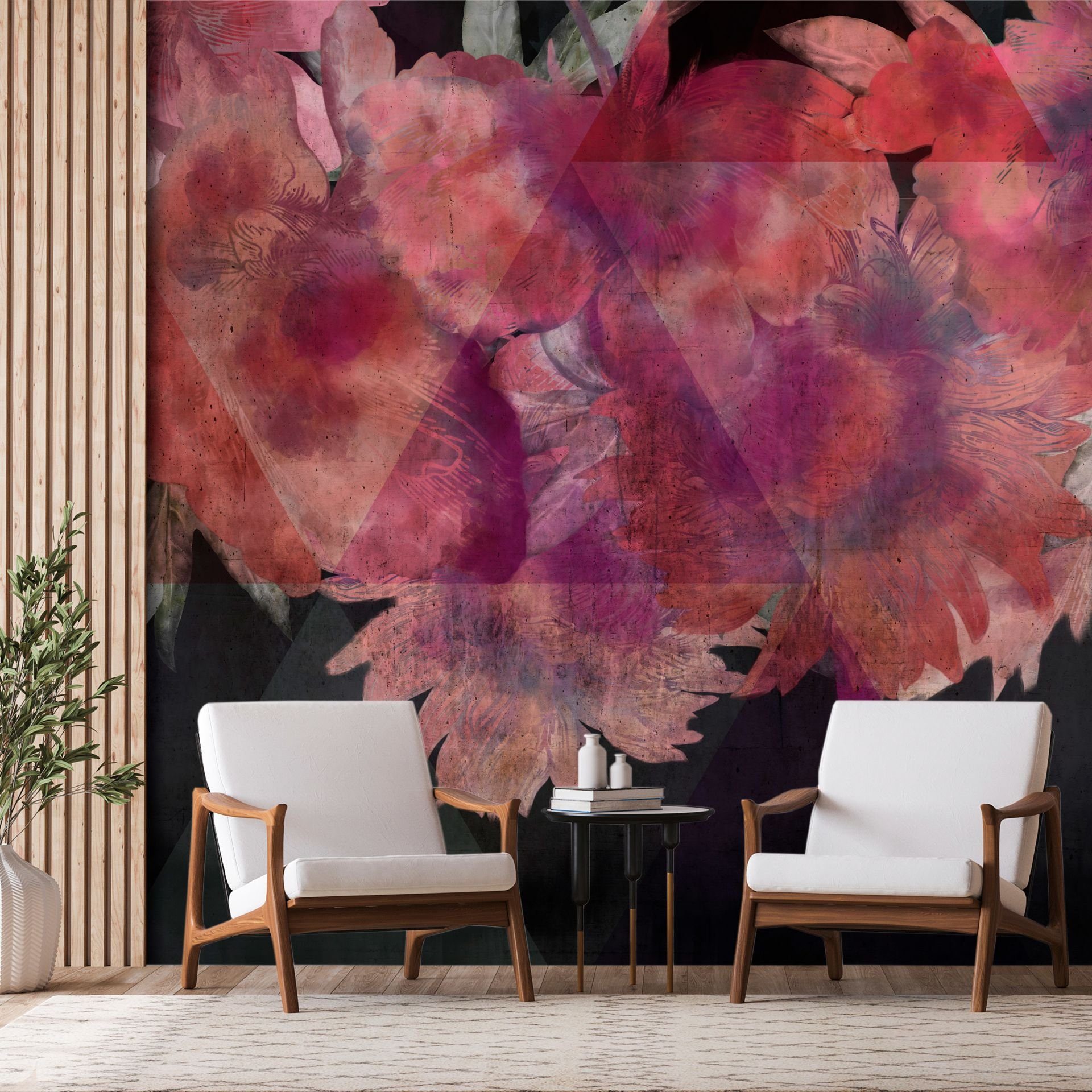 KUNSTLOFT Vliestapete Romantic Flowers 0.98x0.7 m, halb-matt, matt, lichtbeständige Design Tapete