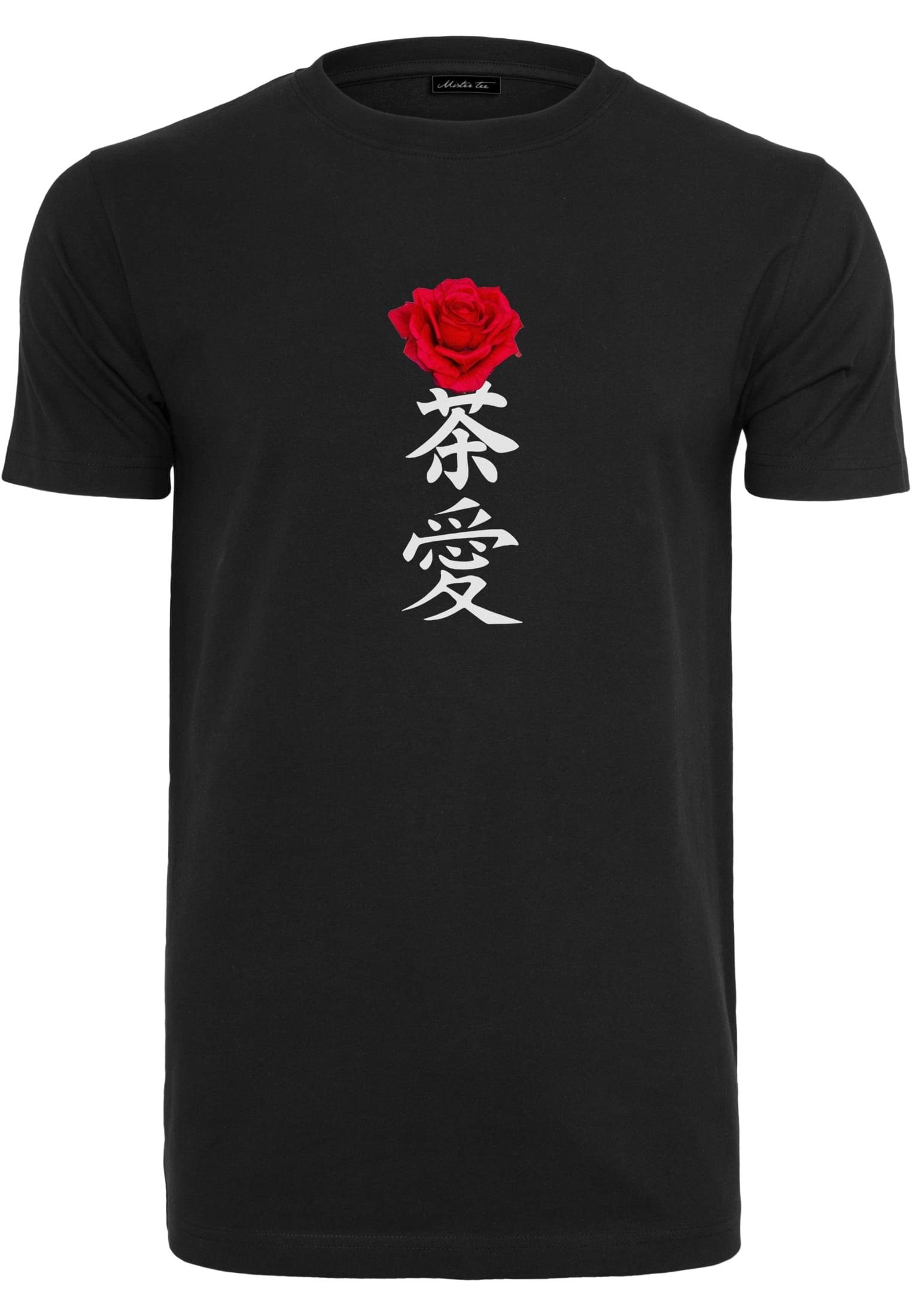 MisterTee Kurzarmshirt Herren Asian Sign Rose Tee (1-tlg)