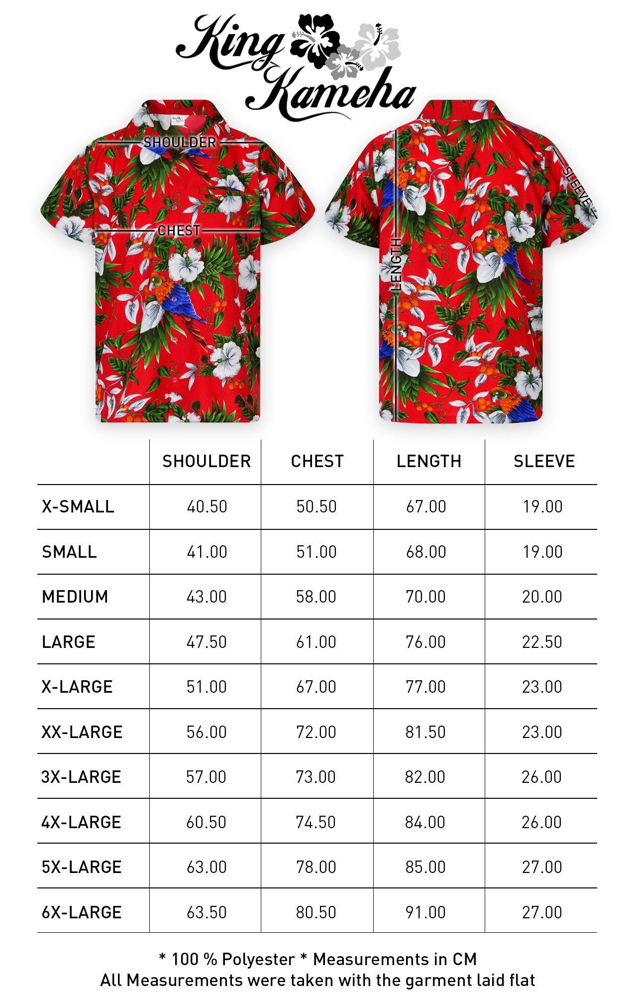 King Kameha Hawaiihemd Cherry Parrot Funky Hawaii-Hemd Herren Kurzarm Front-Tasche Stylish